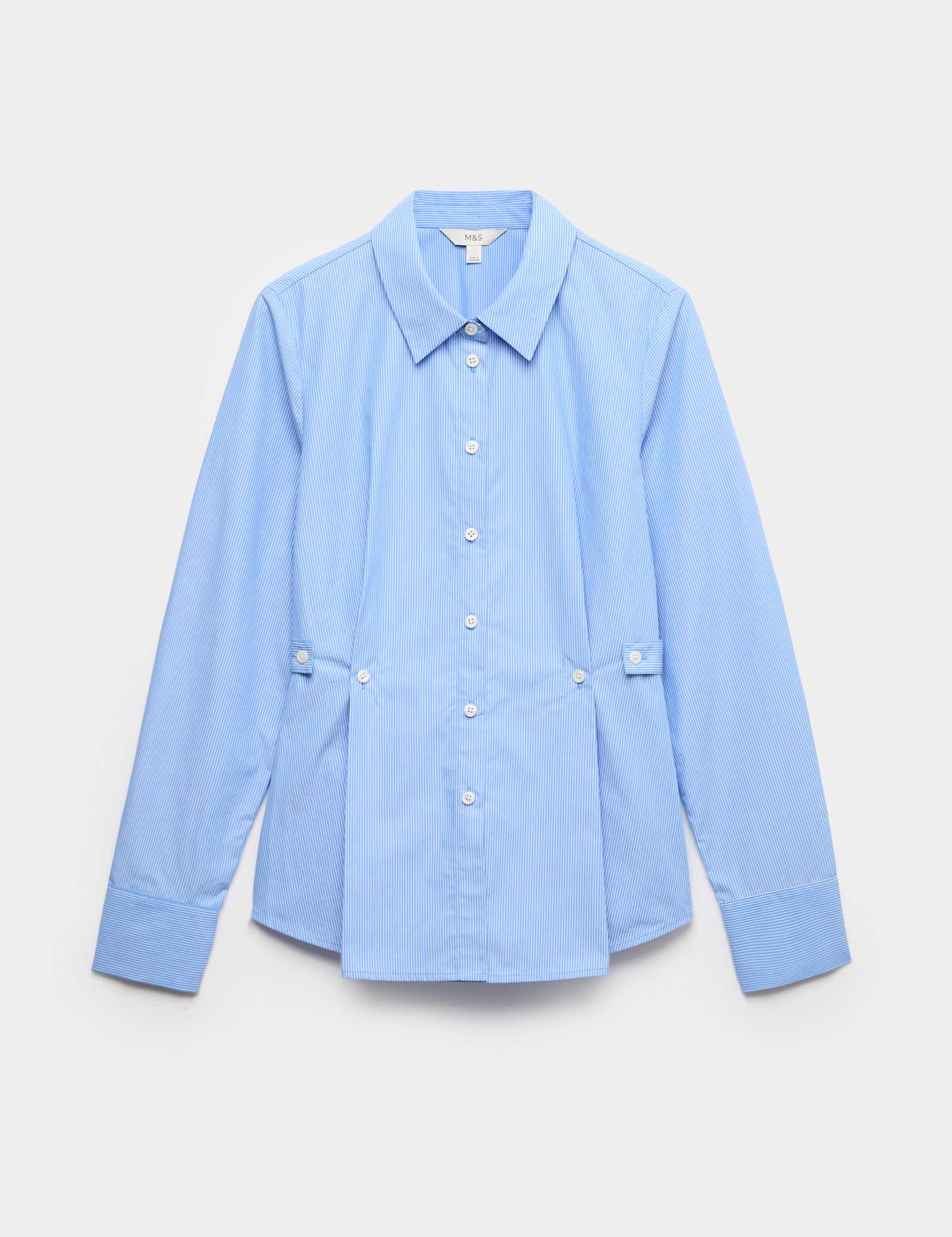 Pure Cotton Striped Button Detail Shirt - image 1