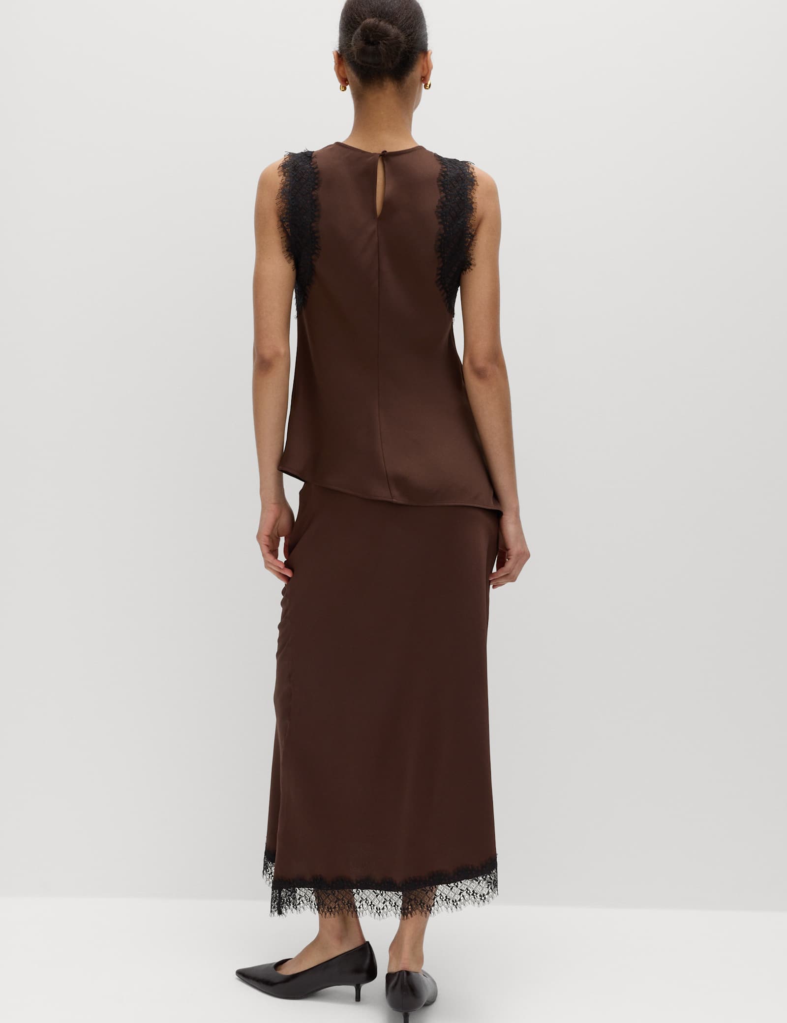 Lace Insert Draped Top - image 4
