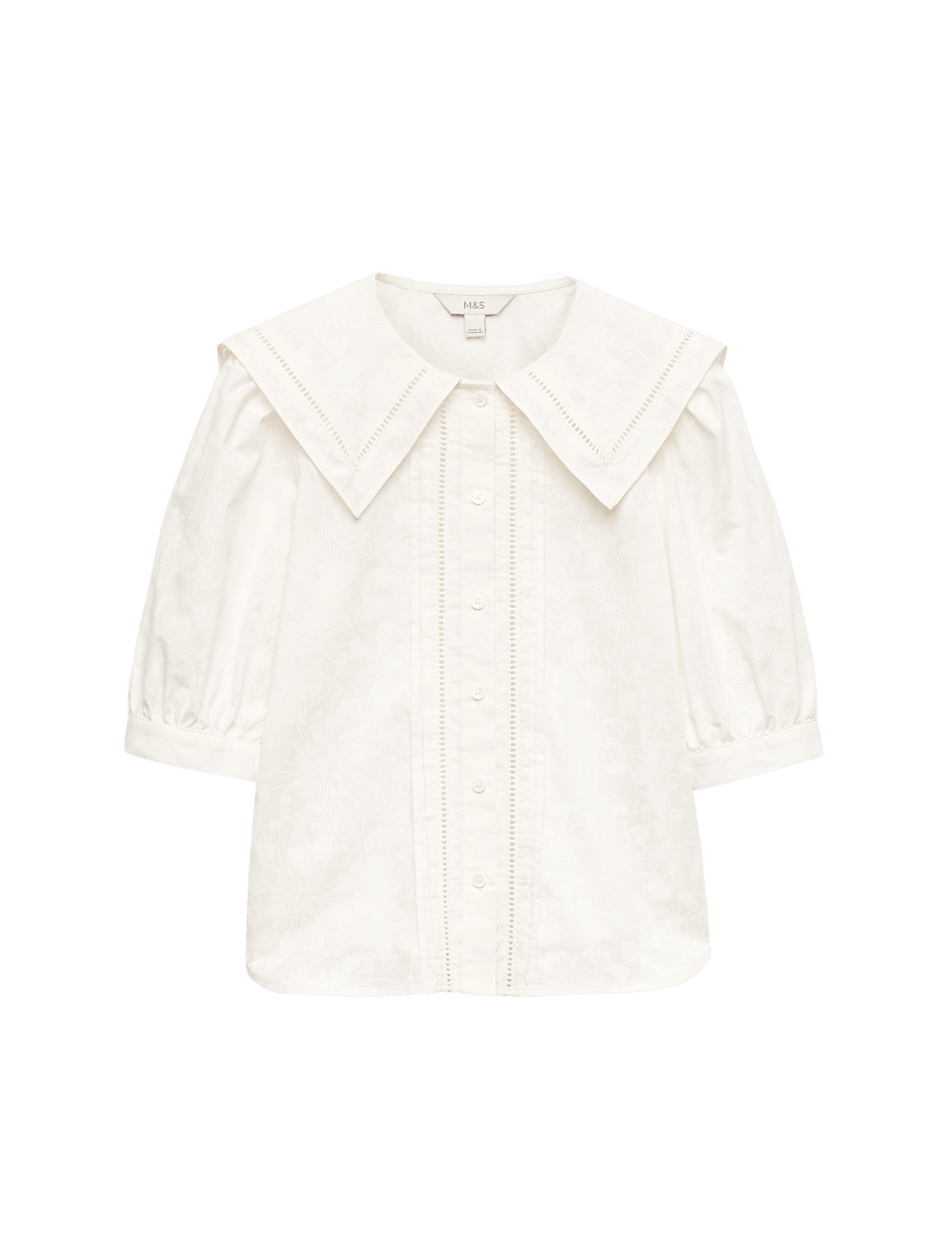 Pure Cotton Sailor Collar Button Through Shirt - image 3
