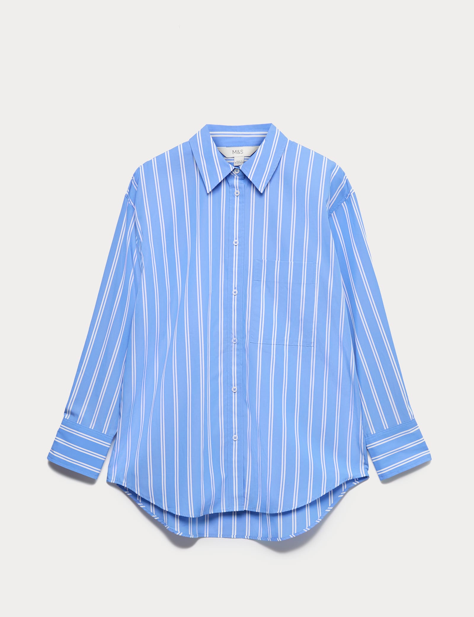 Pure Cotton Striped Girlfriend Shirt - image 1
