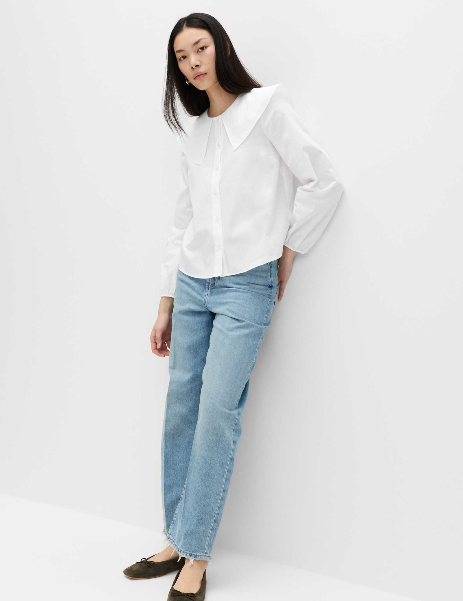 Pure Cotton Collared Blouse - image 2