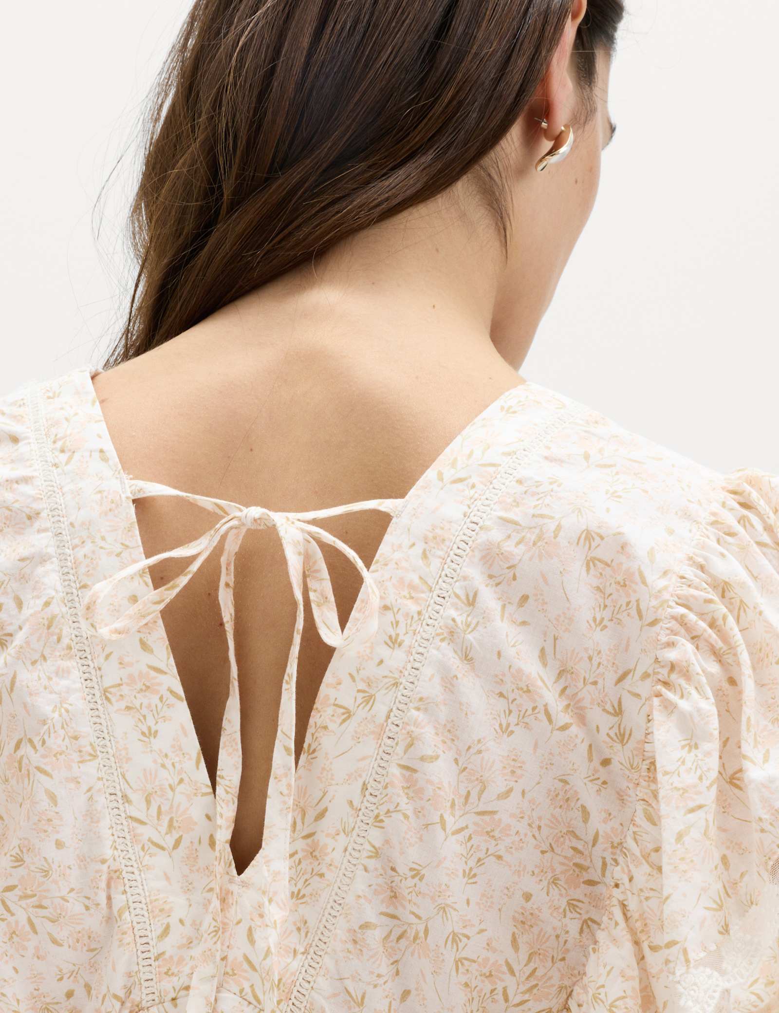 Pure Cotton Ruffle Embroidered Detail Blouse - image 4