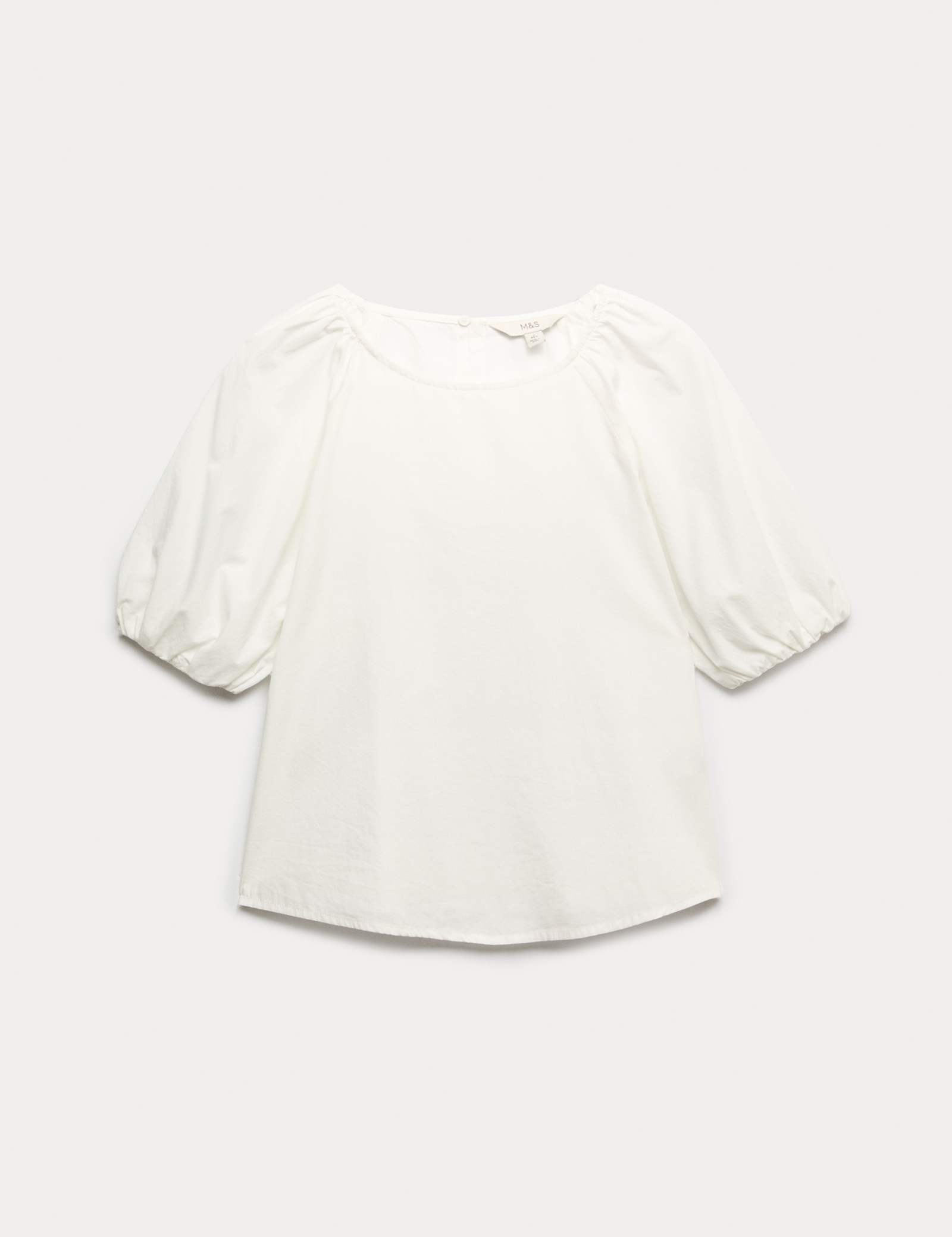 Pure Cotton Printed Puff Sleeve Blouse - image 2
