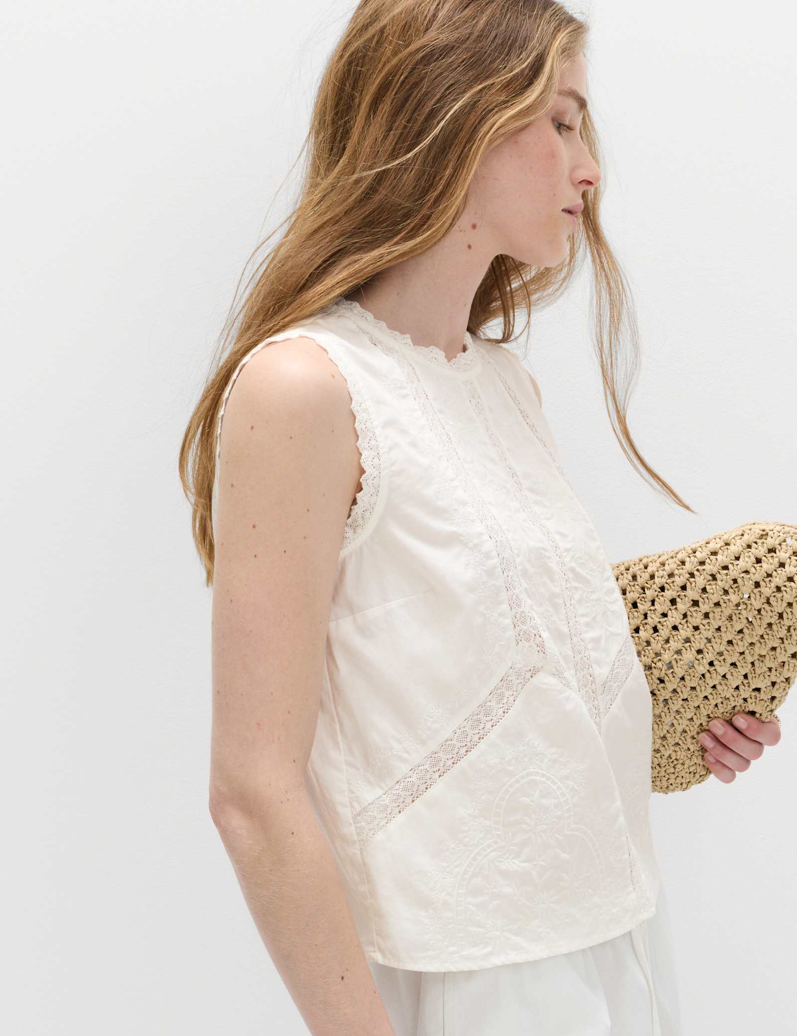 Pure Cotton Embroidered Top - image 4