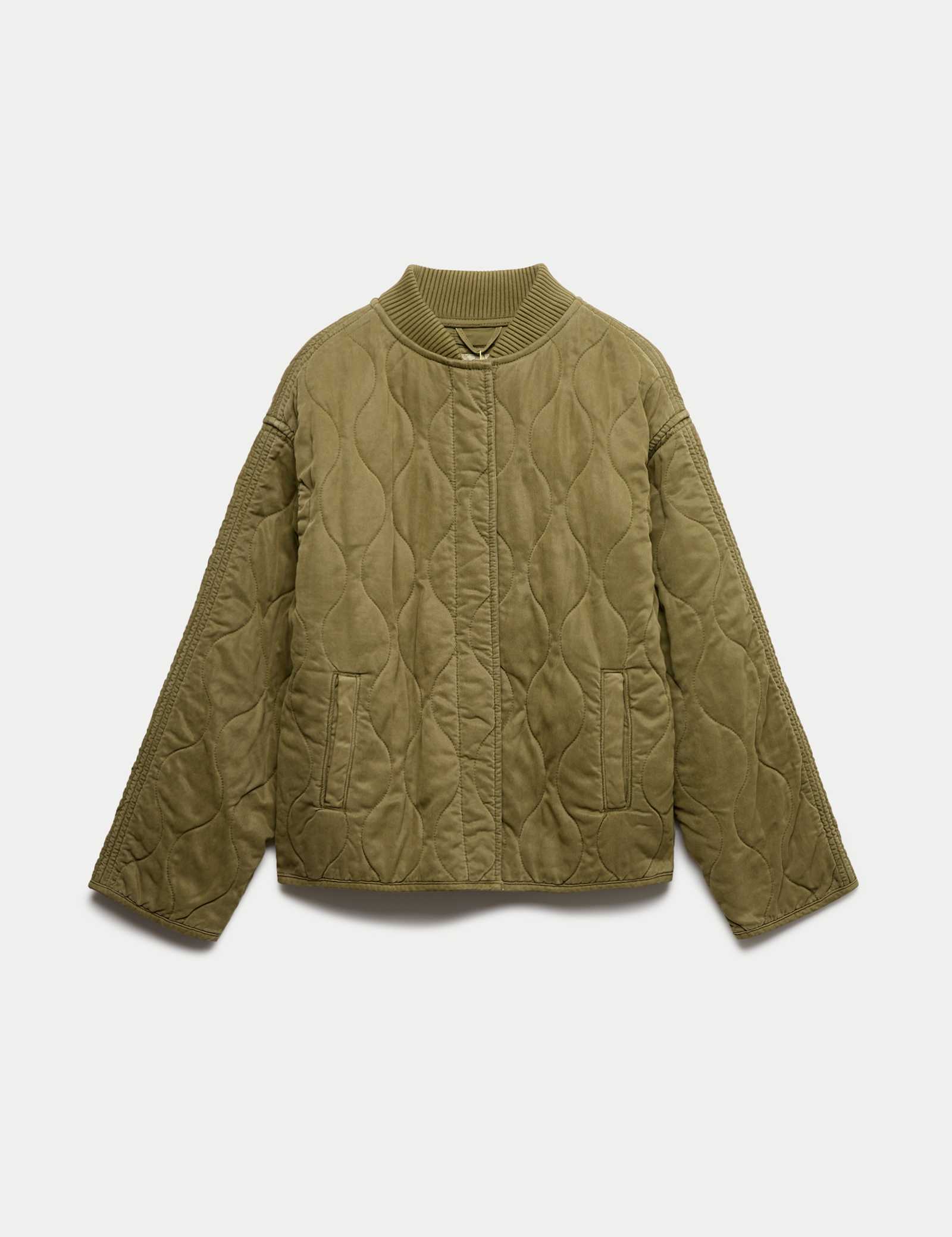 Quilted Waisted Bomber Jacket - image 1