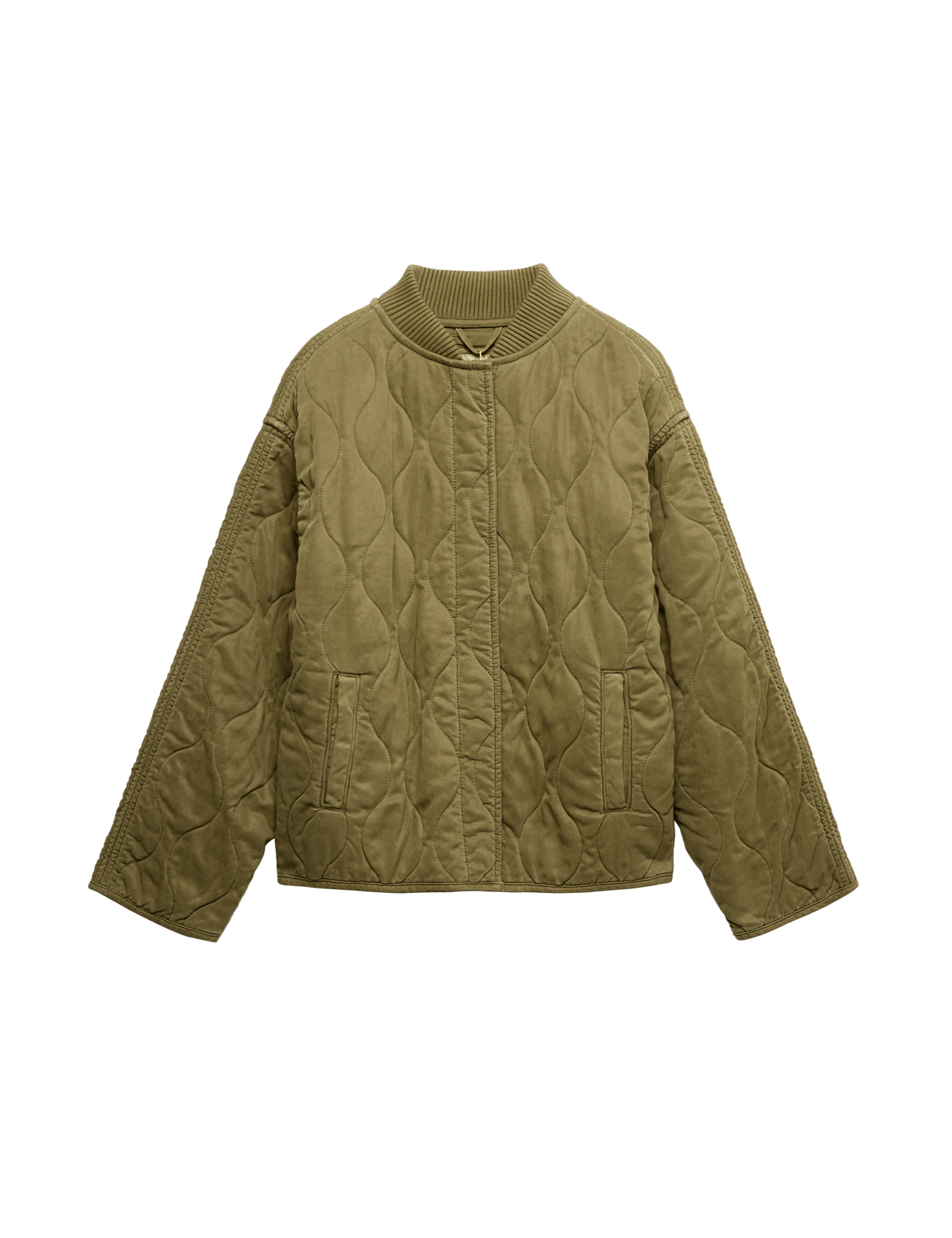 Quilted Waisted Bomber Jacket - image 3