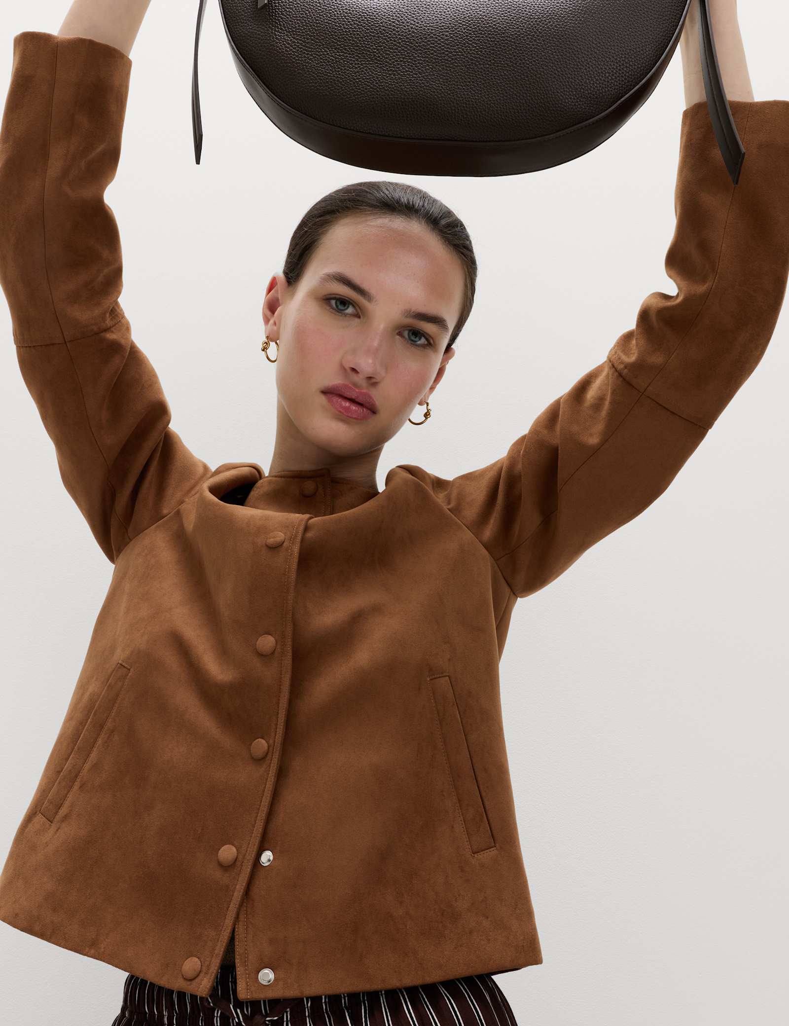 Suedette Collarless Jacket - image 2