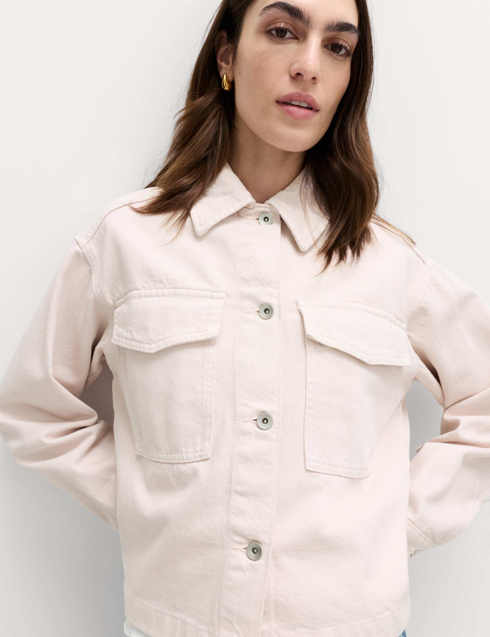Pure Cotton Denim Shacket - image 2