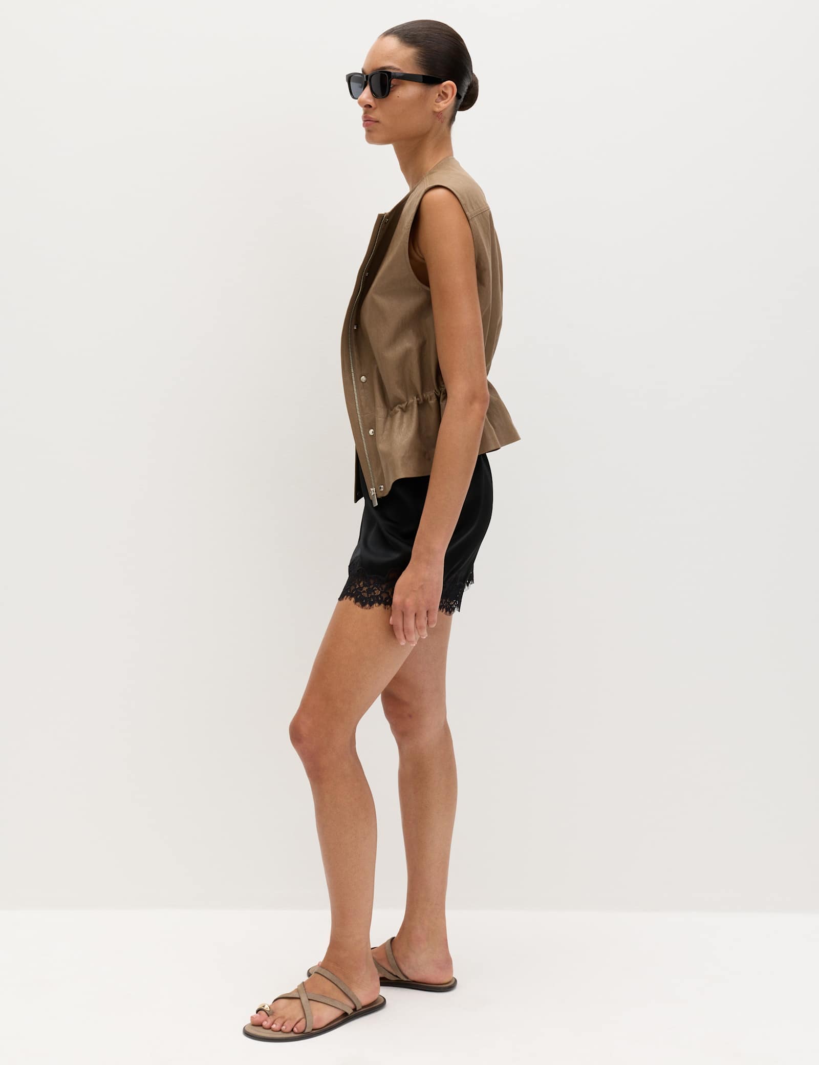 Faux Leather Utility Gilet - image 5