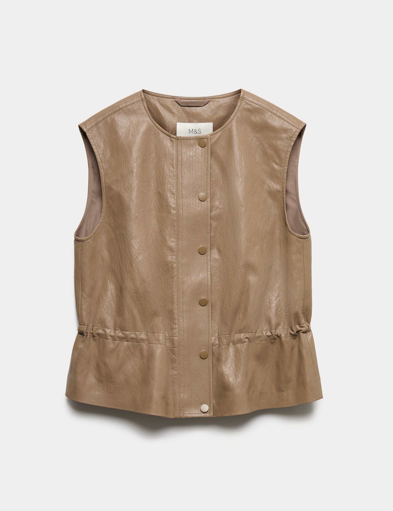 Faux Leather Utility Gilet - image 1