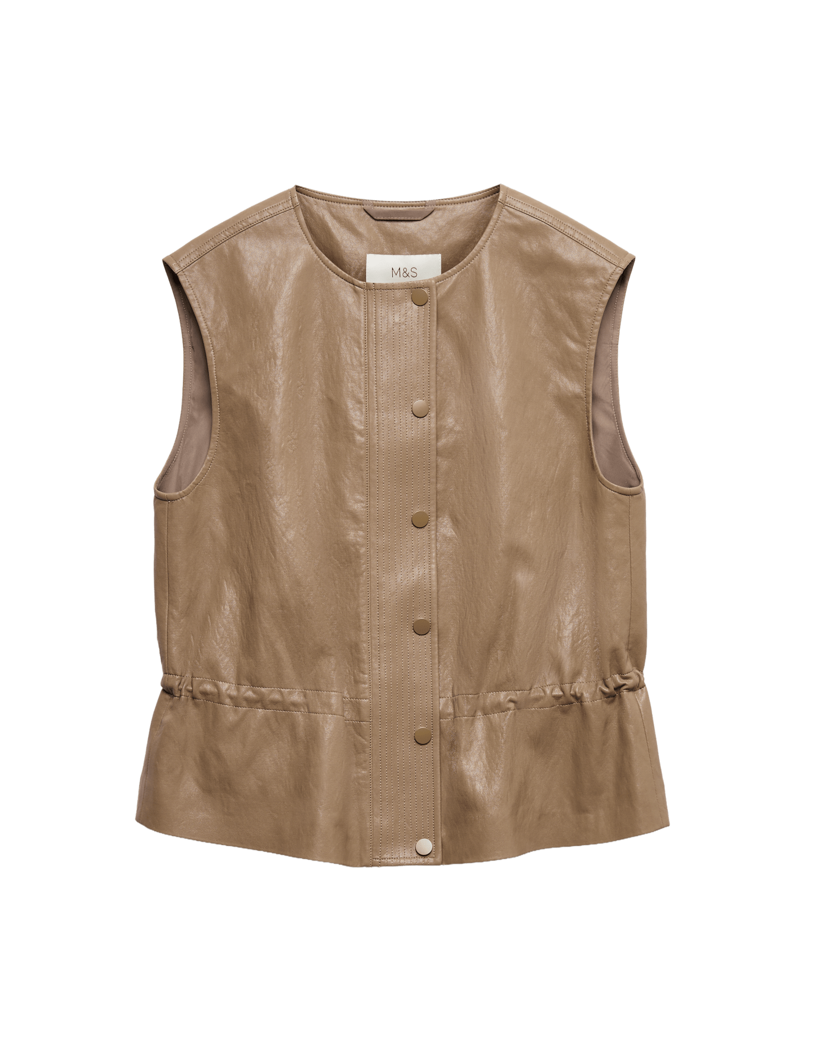 Faux Leather Utility Gilet - image 3
