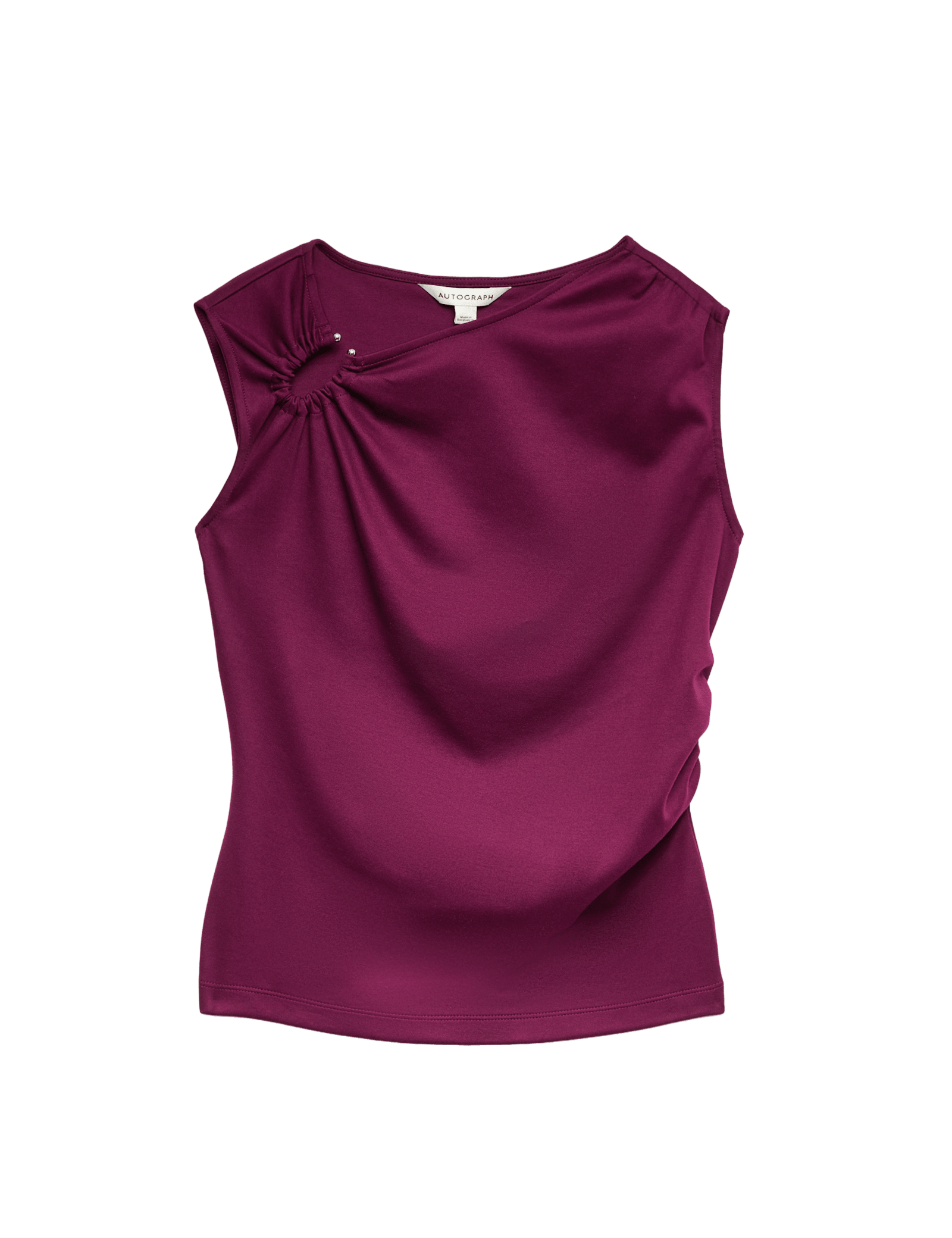 Cotton Rich Ruched Hardware Detail Top - image 3