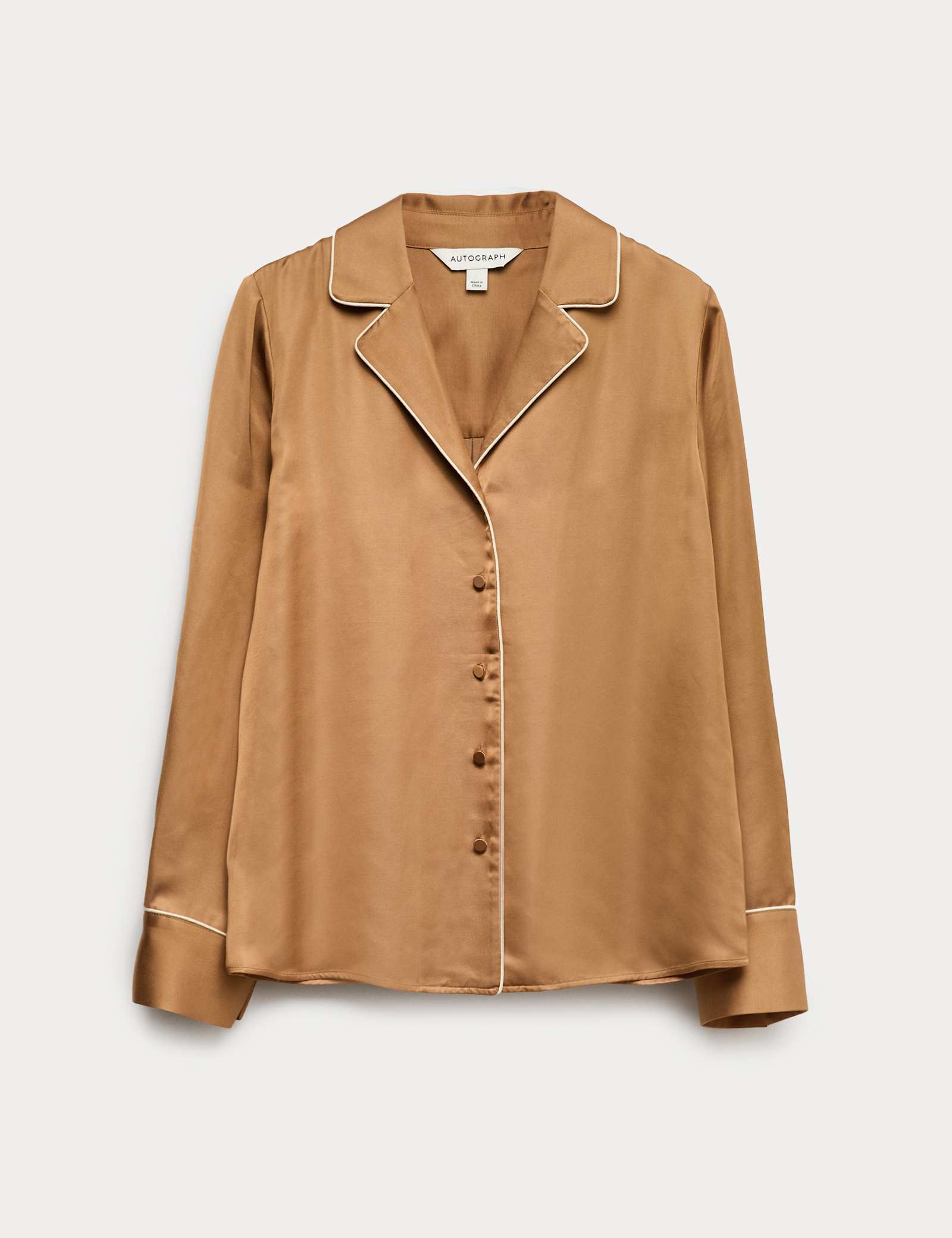 Modal Blend Revere Collared Shirt - image 1