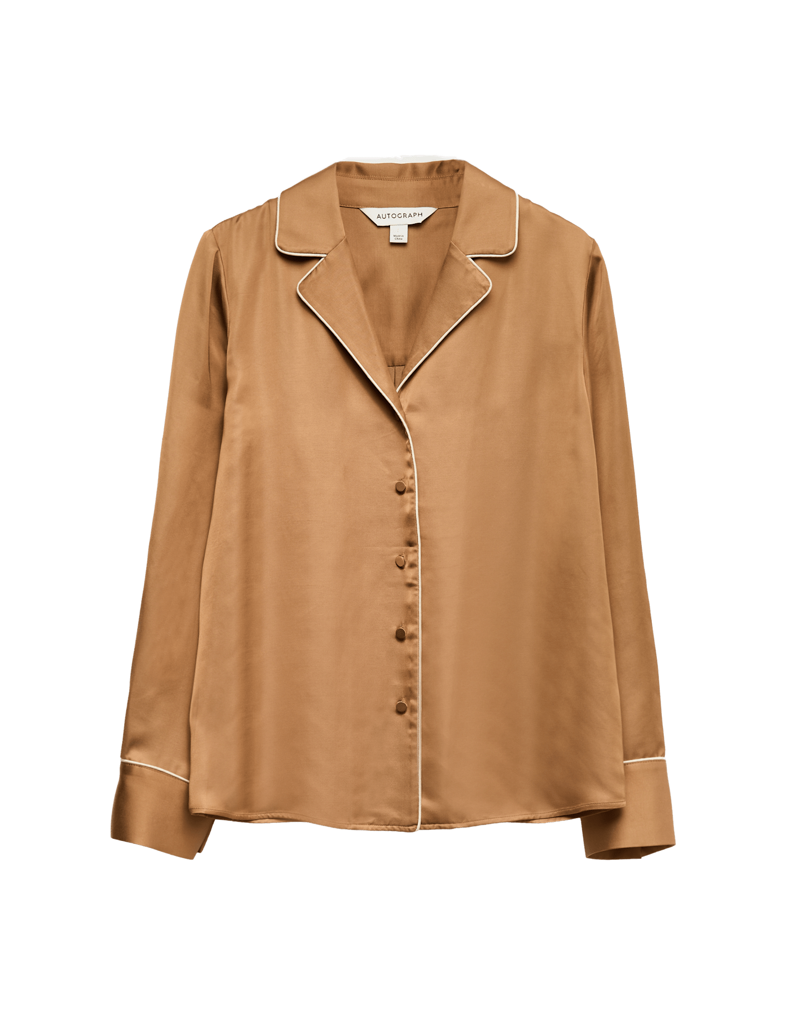 Modal Blend Revere Collared Shirt - image 3