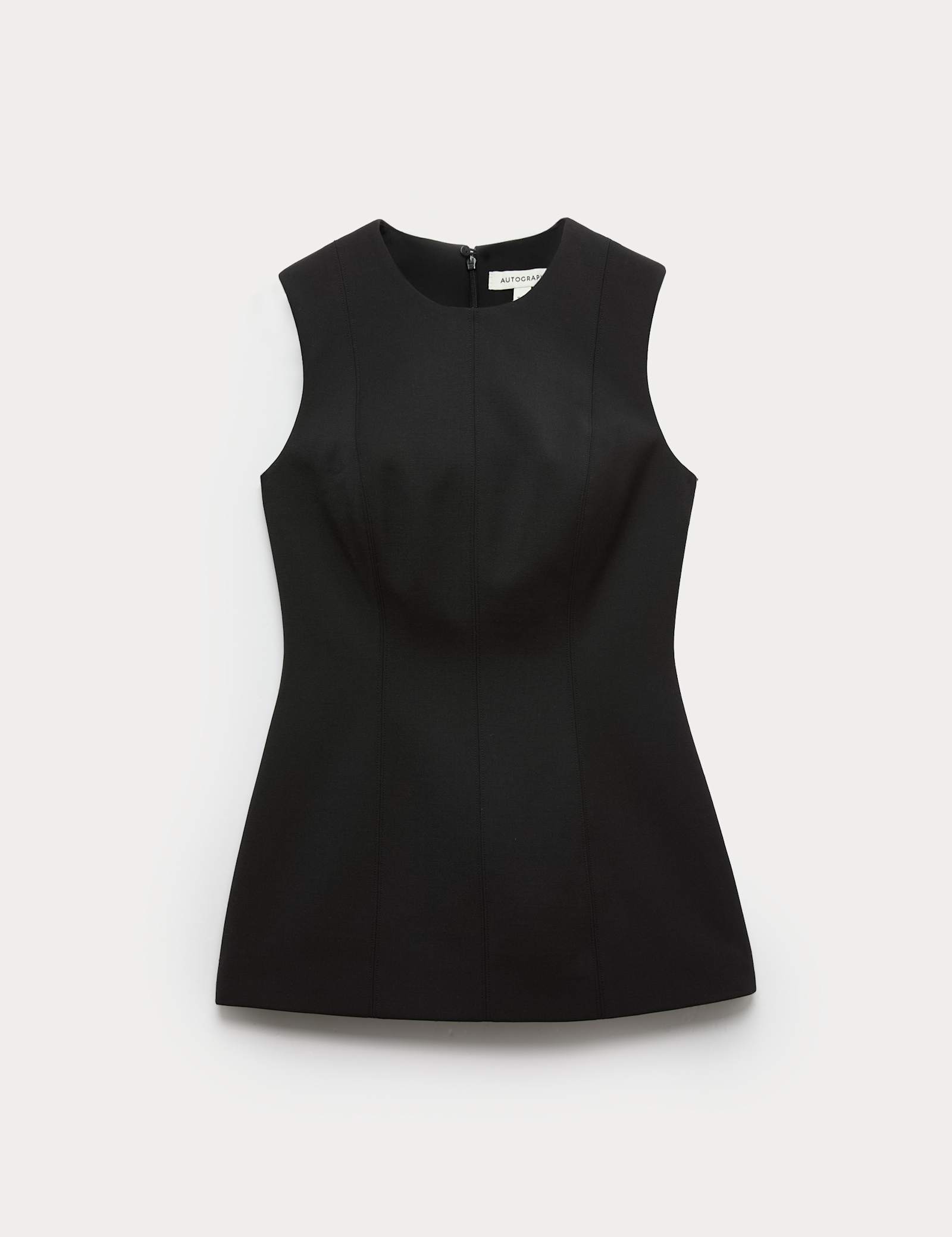Wool Blend Crew Neck Waisted Top - image 1