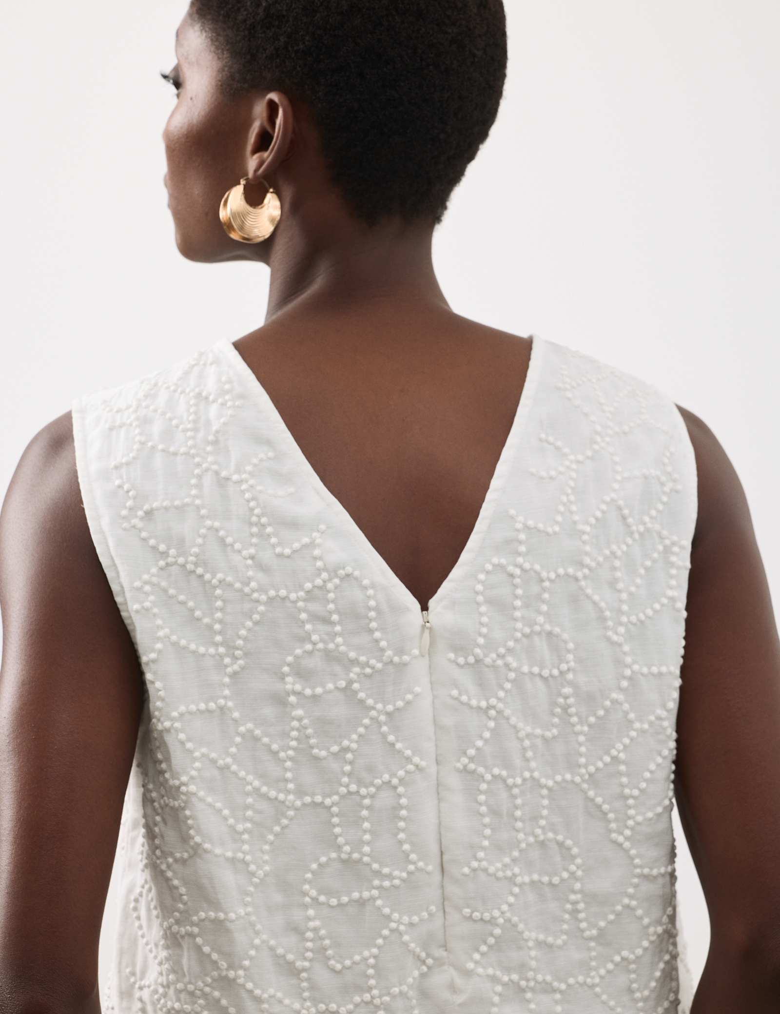 Viscose Rich Embroidered Shell Top - image 5
