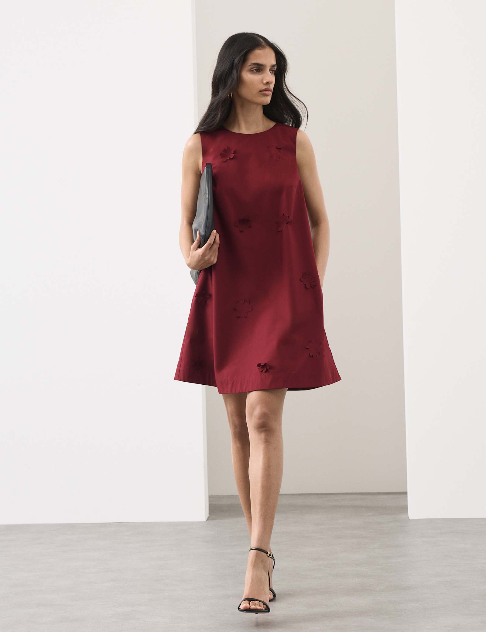 Cotton Blend Floral Cutwork Detail Dress - image 2