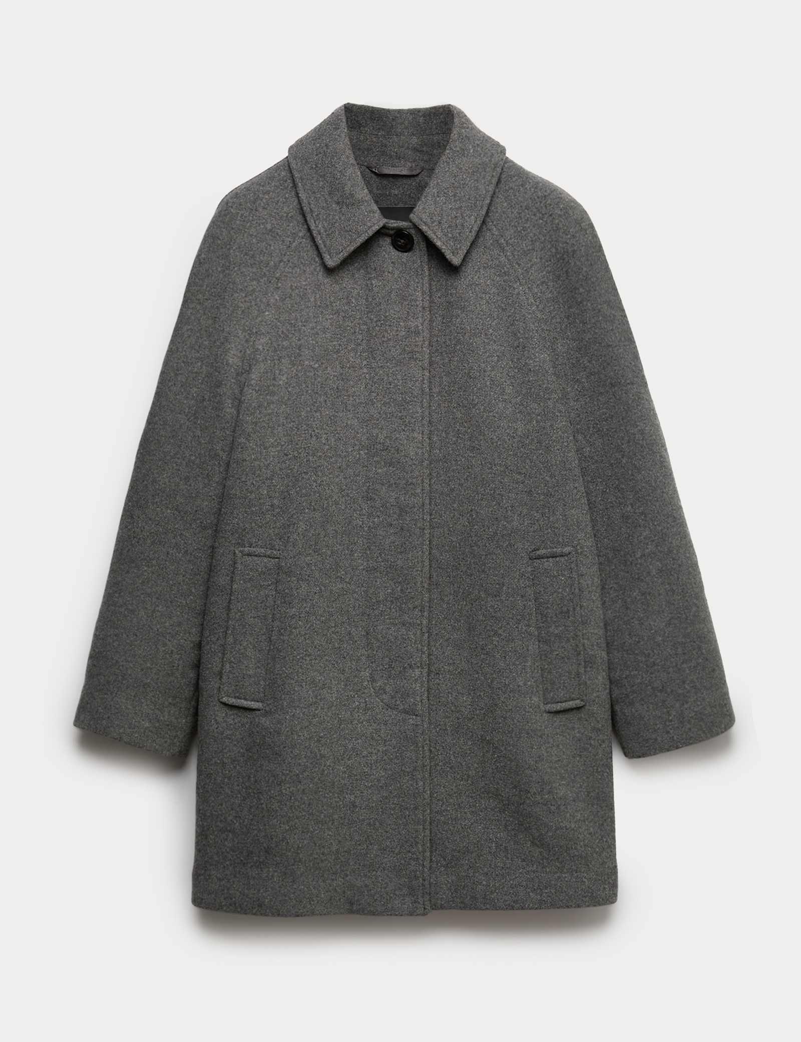 Longline Car Coat with Wool - image 1