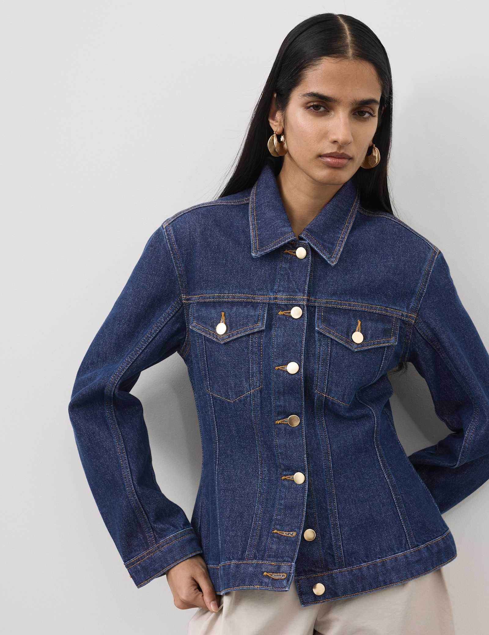 Denim Cinched Waist Jacket - image 2