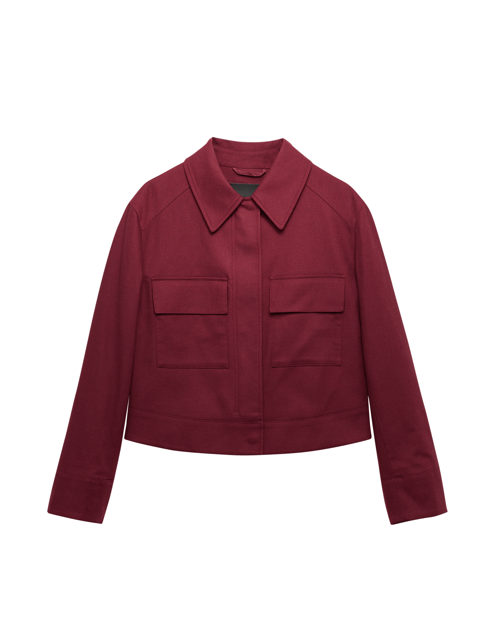 Linen Blend Cropped Utility Jacket - image 3