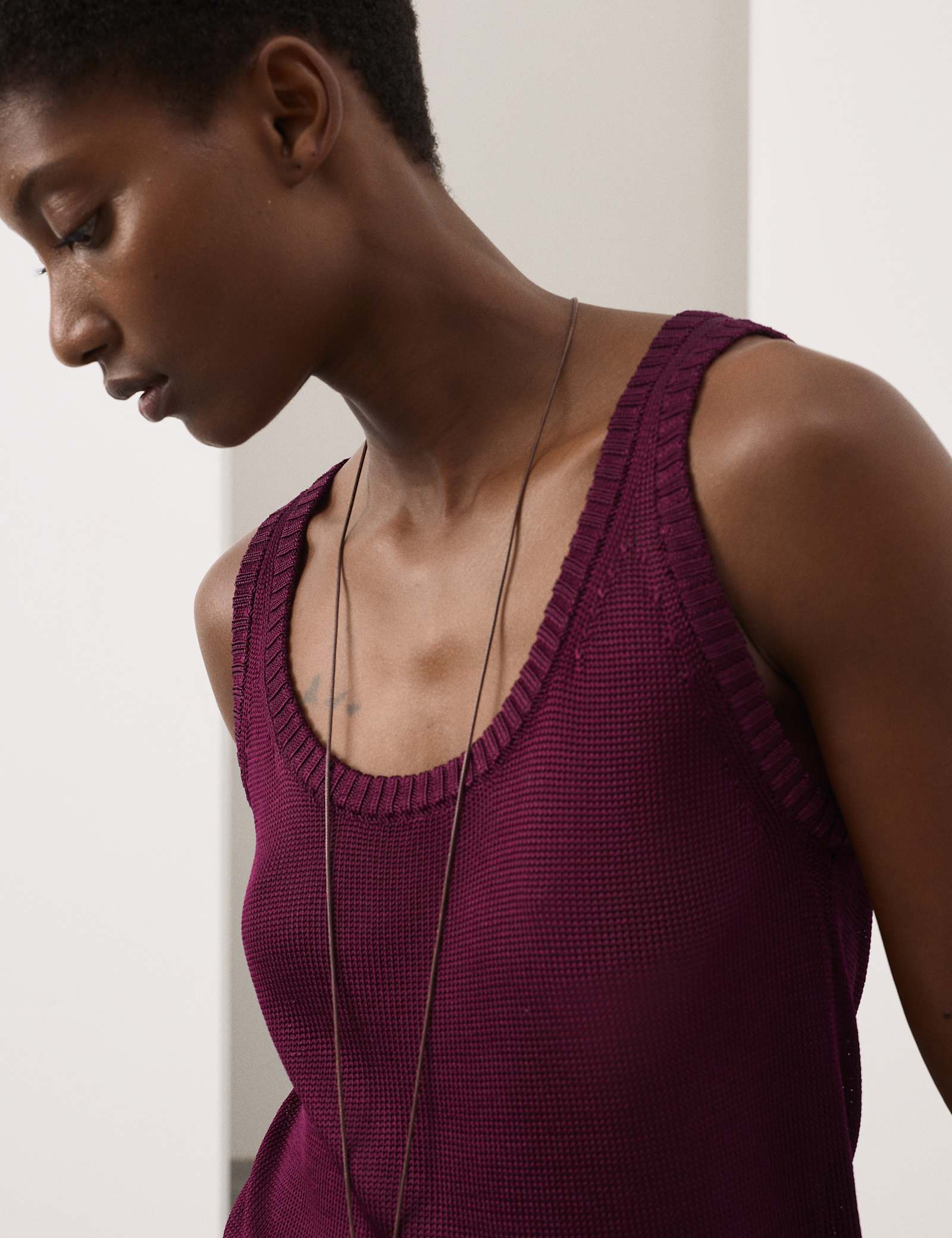 Metallic Knitted Vest Top - image 5