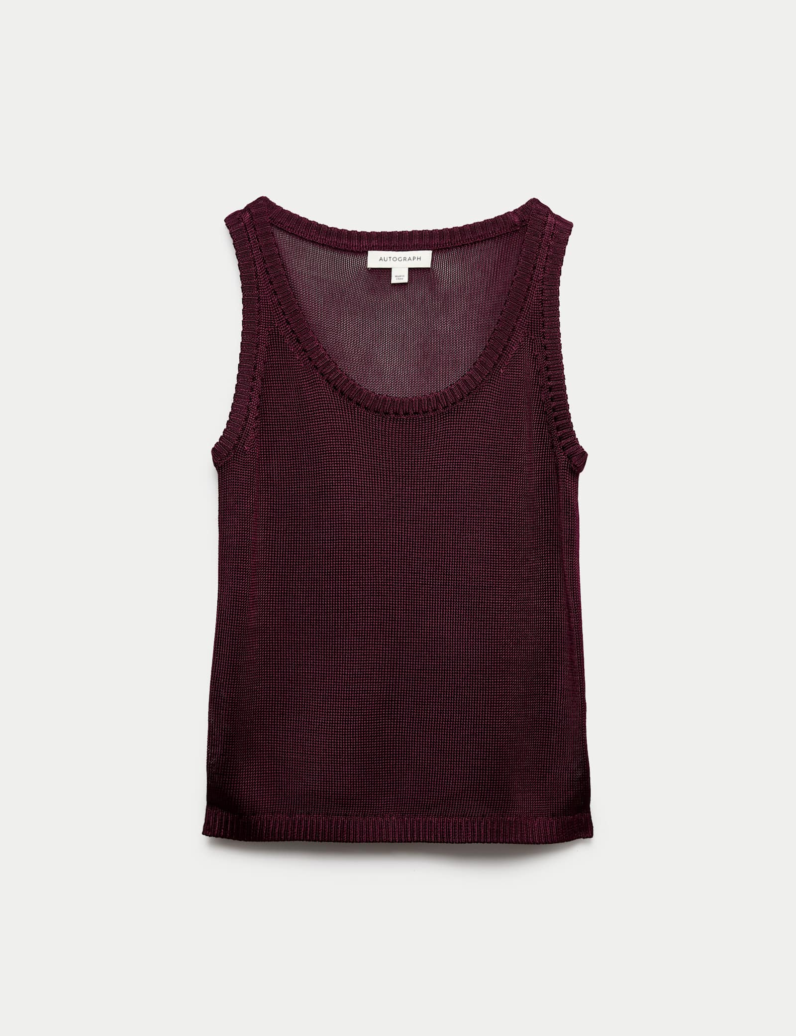 Metallic Knitted Vest Top - image 1