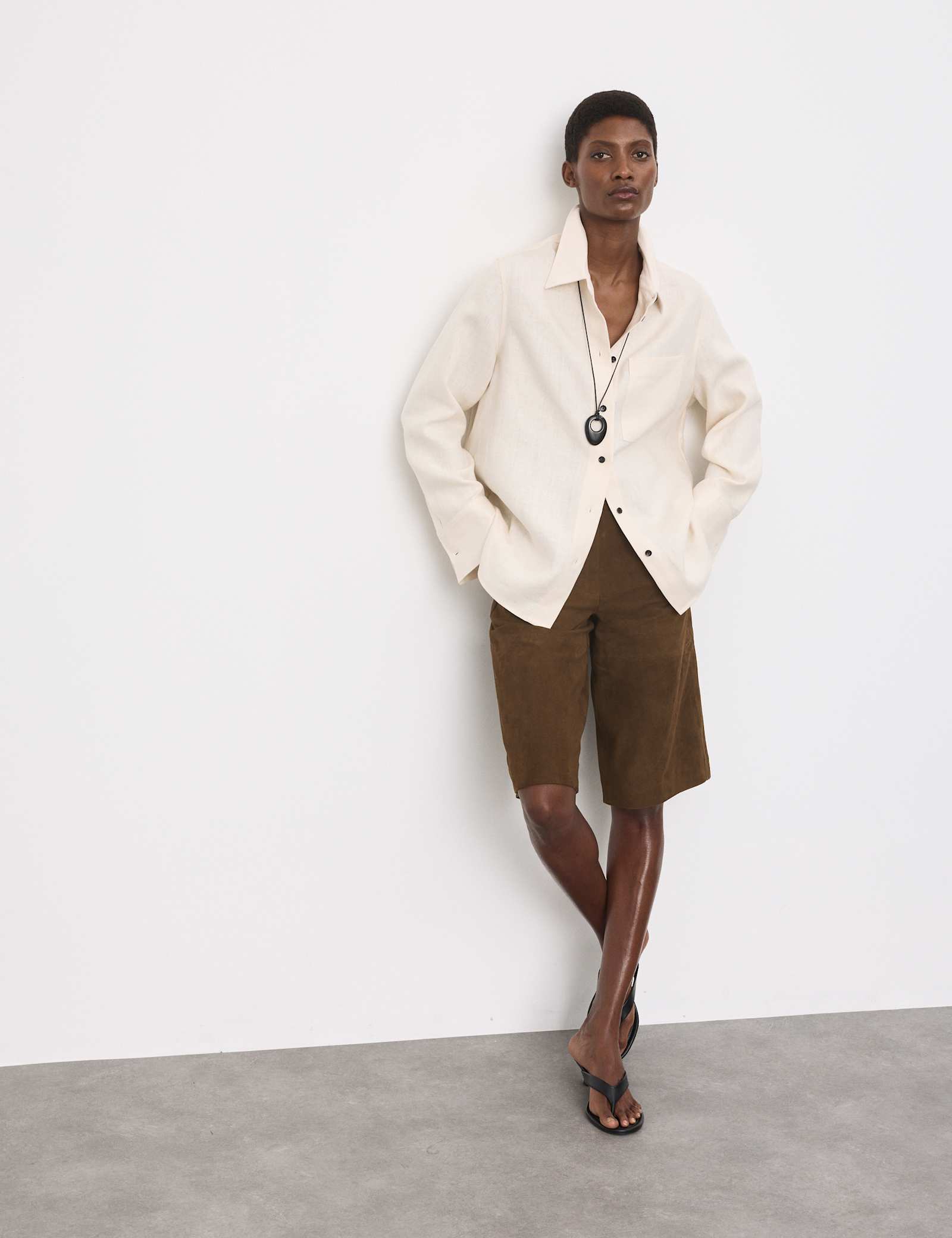 Suede Bermuda Shorts - image 4