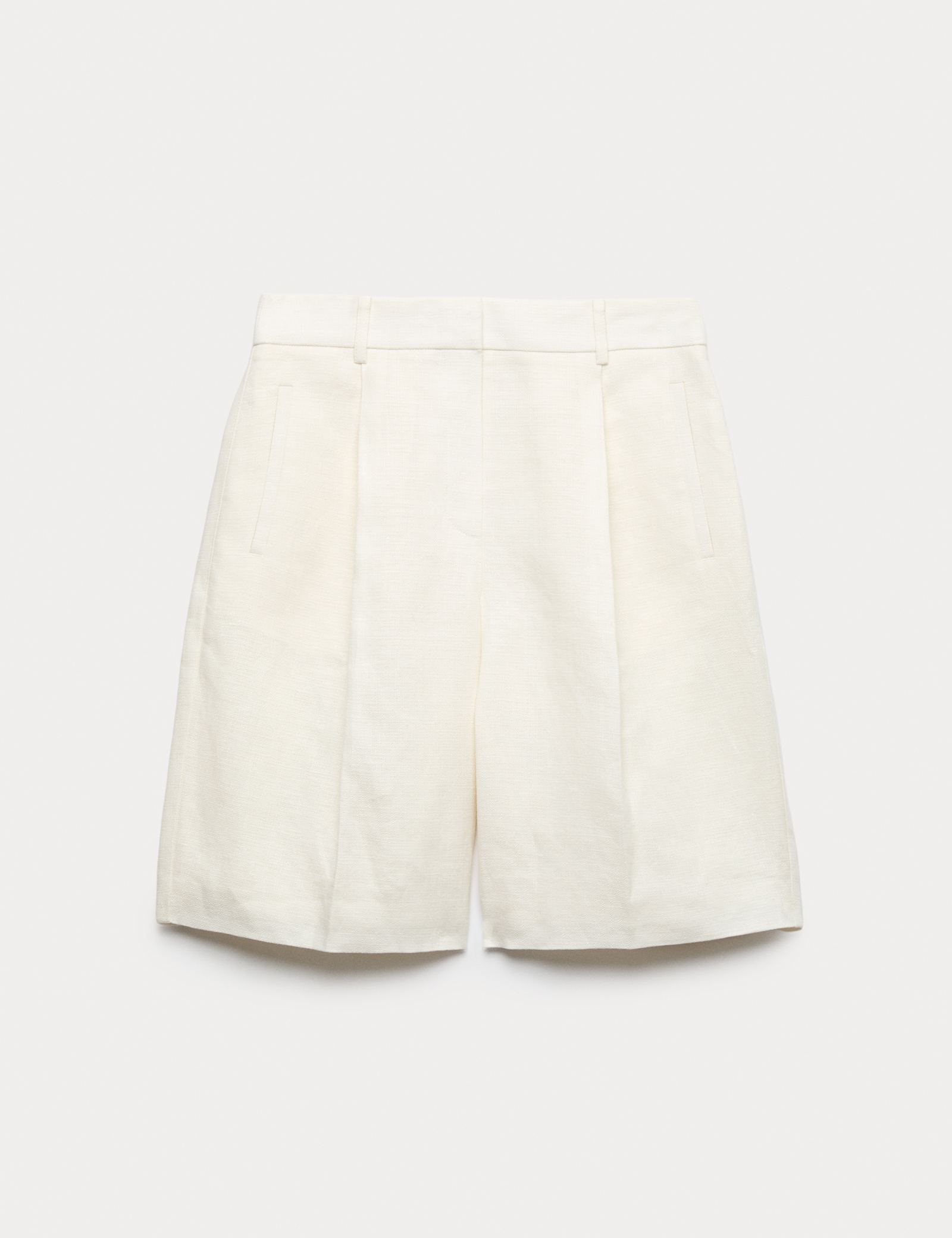 Pure Linen Tailored Shorts - image 1
