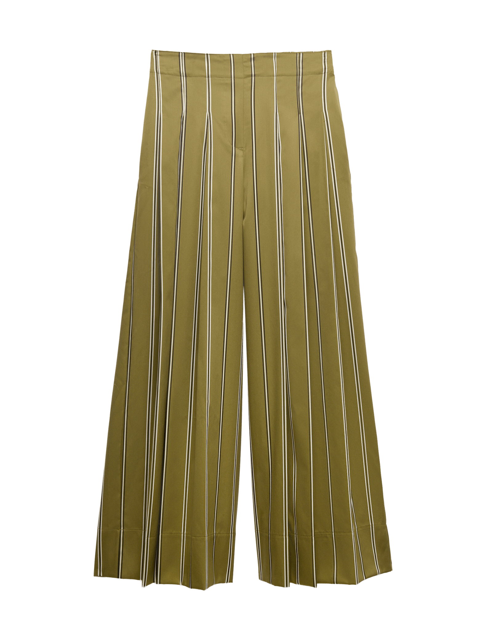 Striped Pleat Front Wide Leg Trousers - image 3