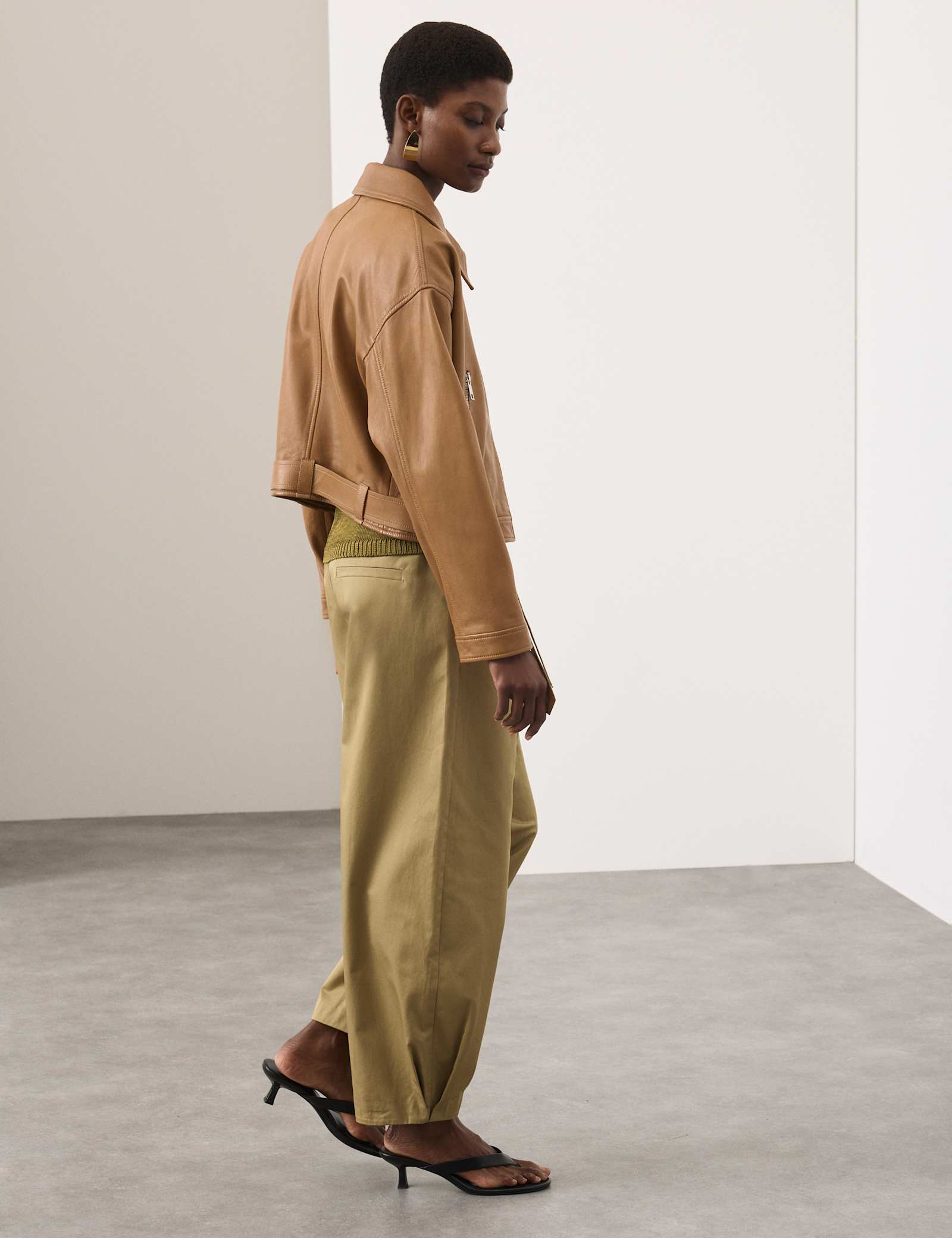 Pure Cotton Drawstring Barrel Trousers - image 2