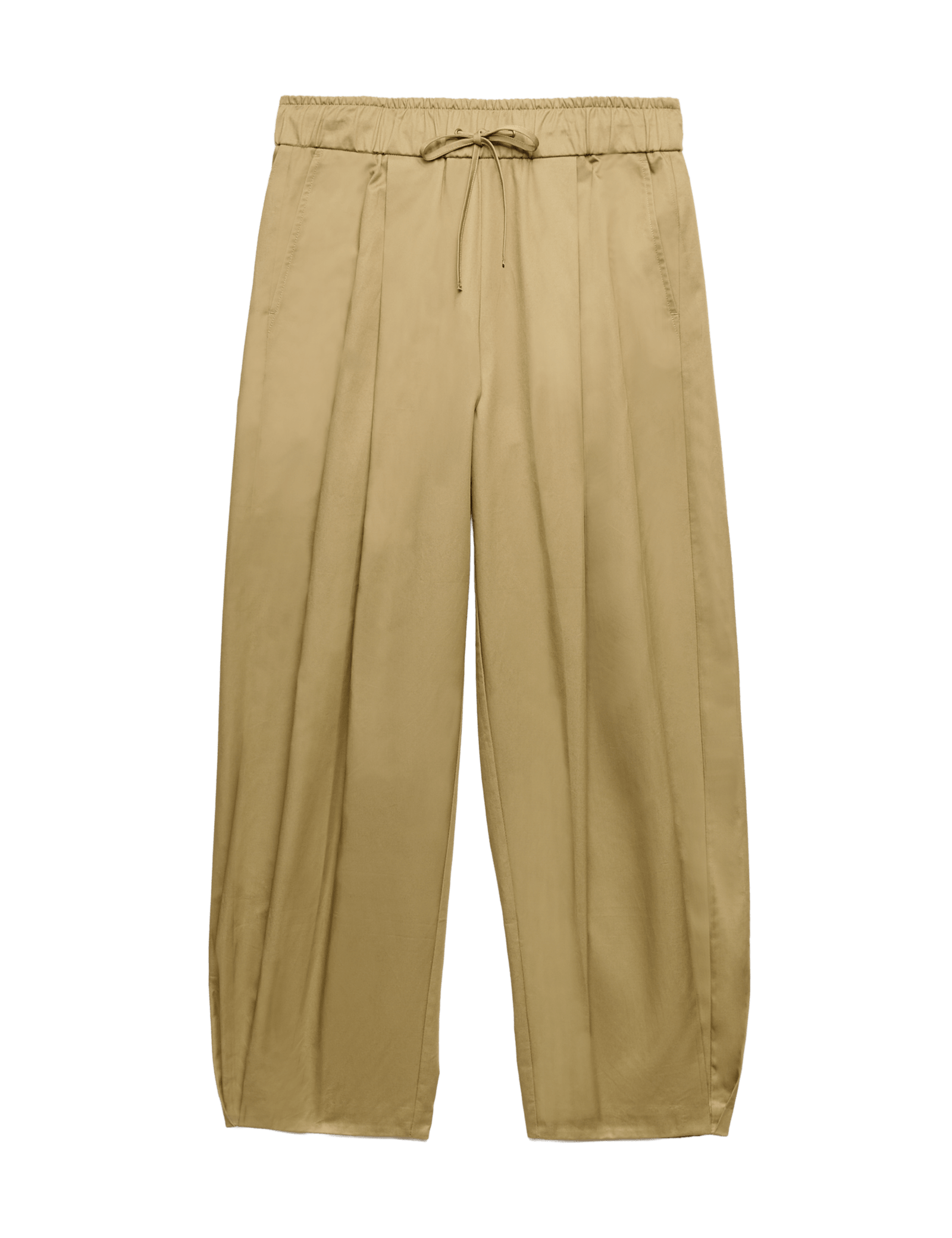 Pure Cotton Drawstring Barrel Trousers - image 3
