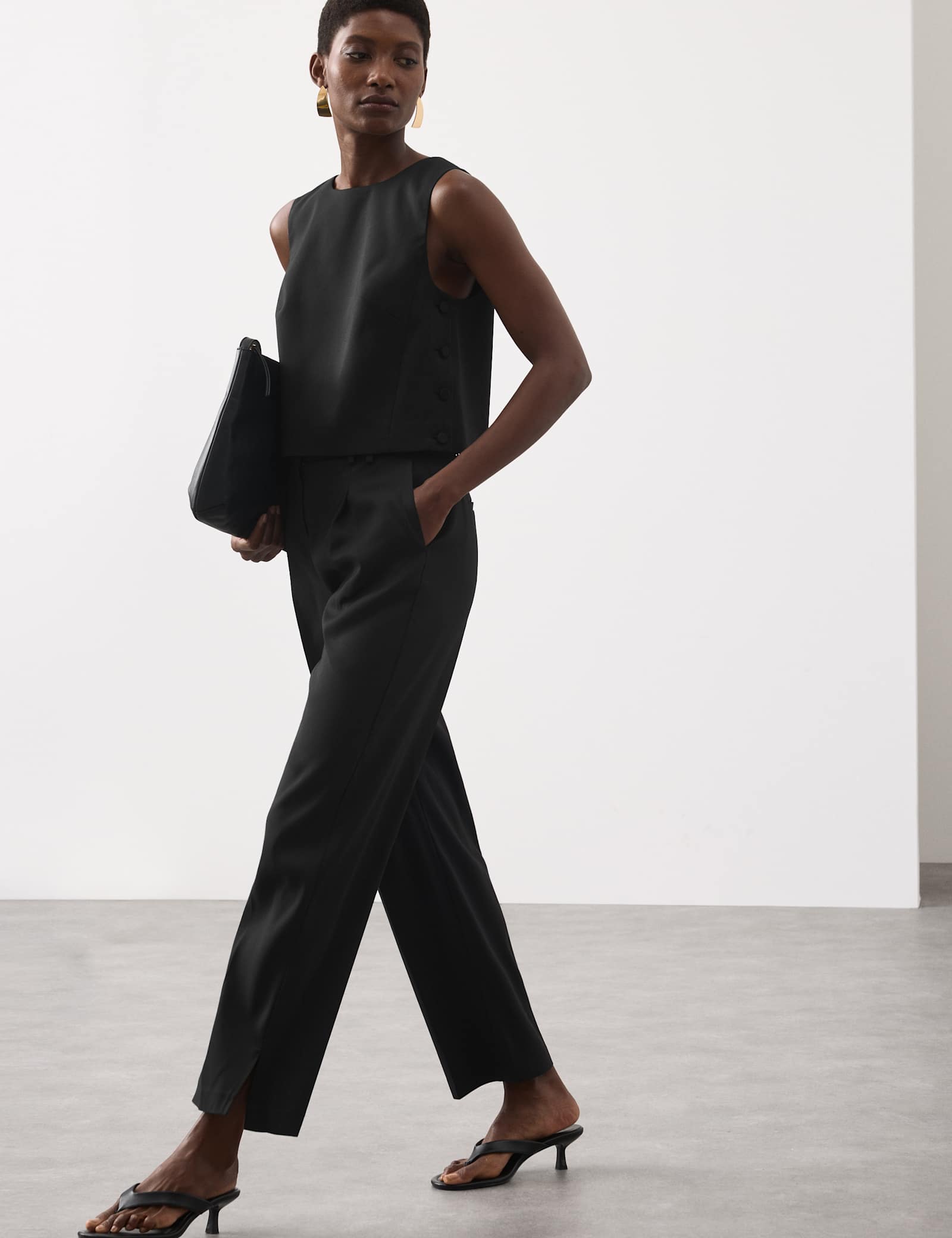 Lyocell Rich Tailored Straight Leg Trousers - image 4