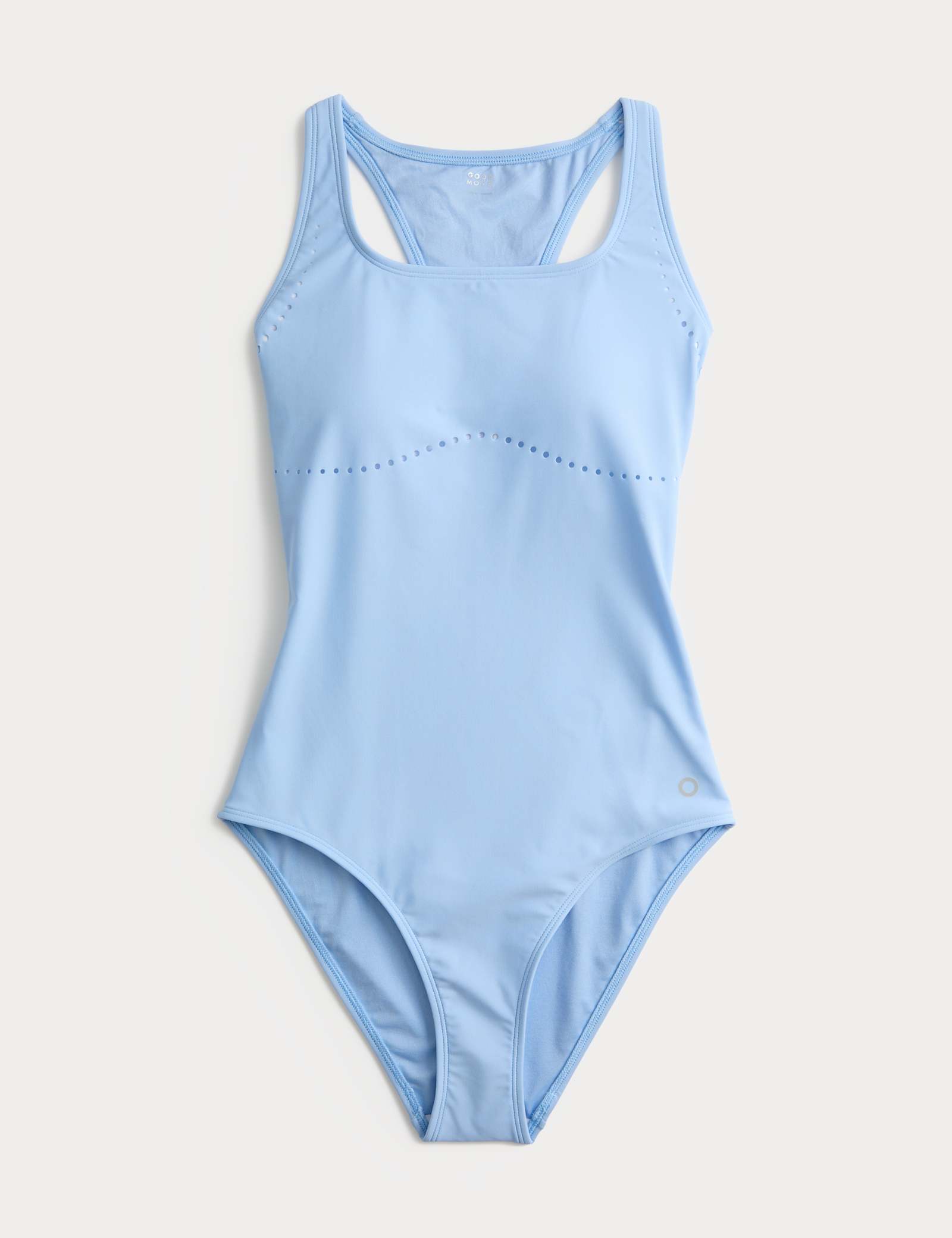 Padded Laser Cut Racer Back Swimsuit - image 1