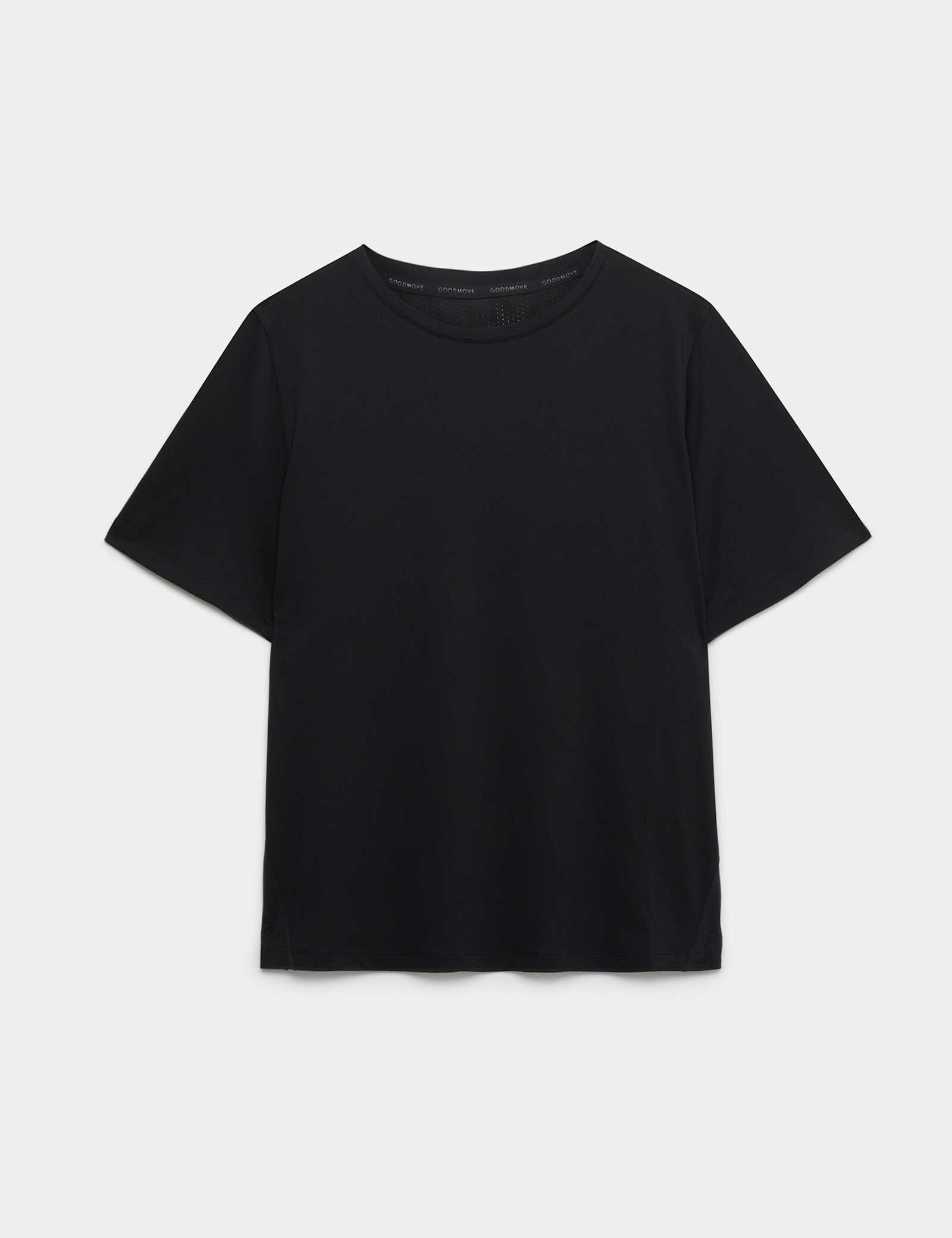 Crew Neck Mesh Panel Relaxed T-Shirt - image 2