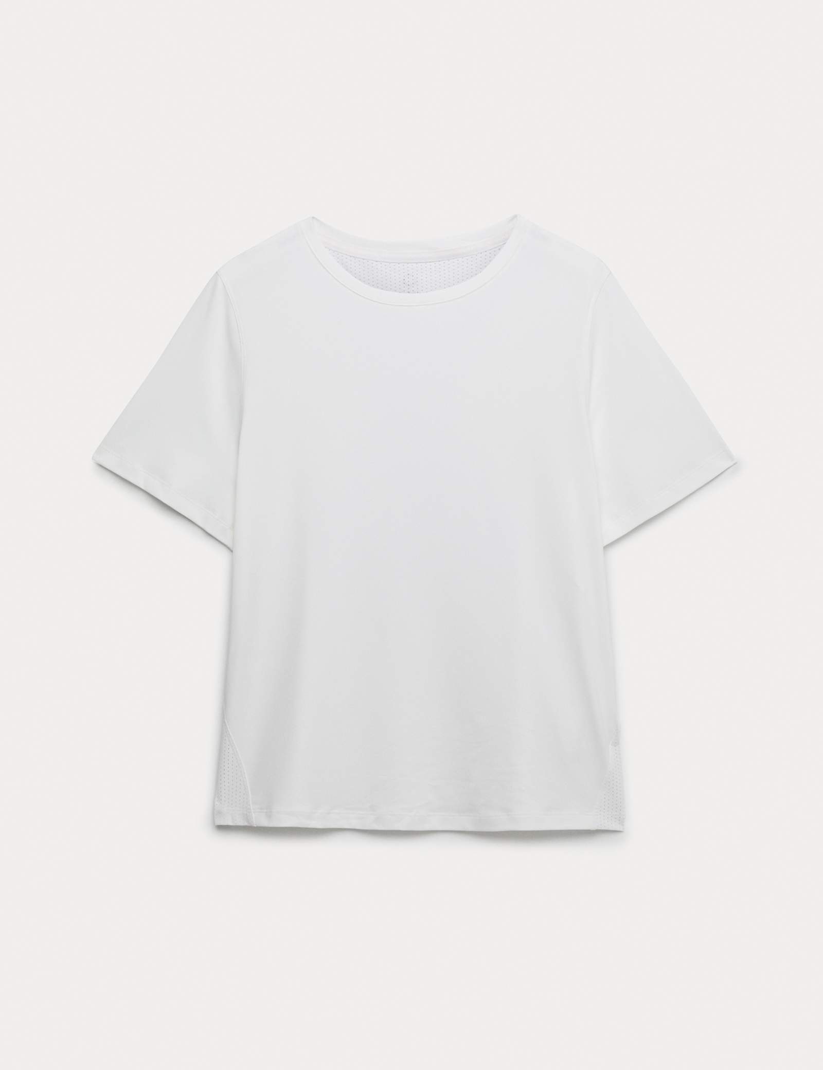 Crew Neck Mesh Panel Relaxed T-Shirt - image 3