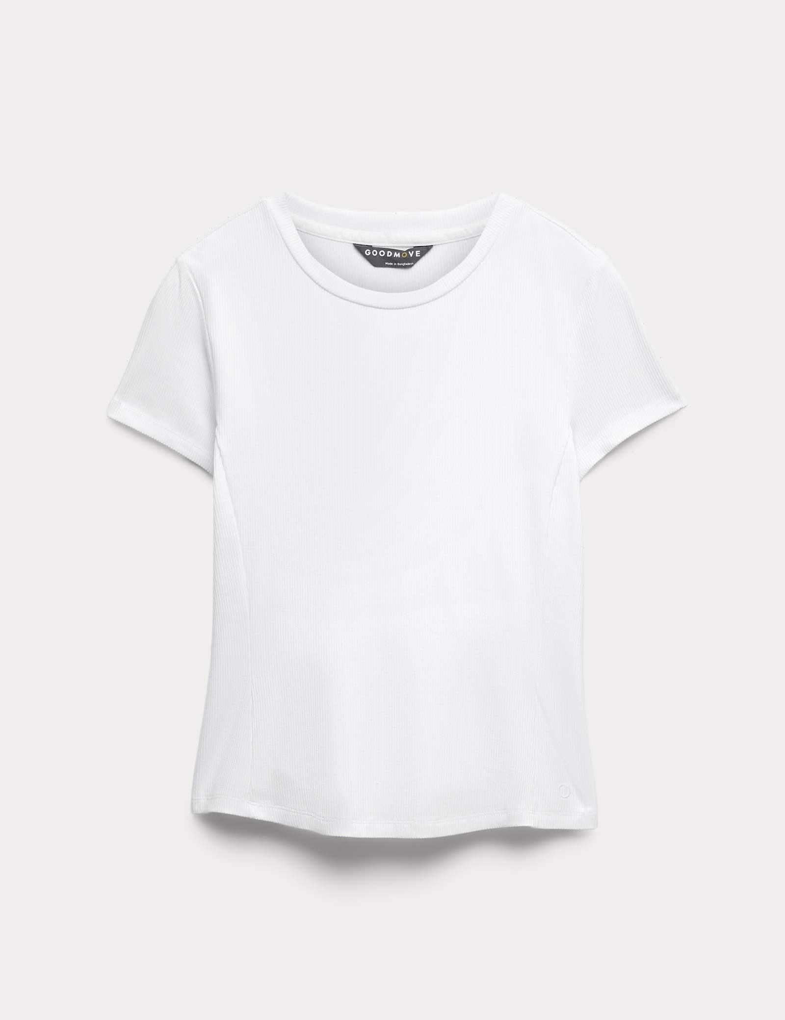 Modal Rich Rib Round Neck Fitted T-Shirt - image 2
