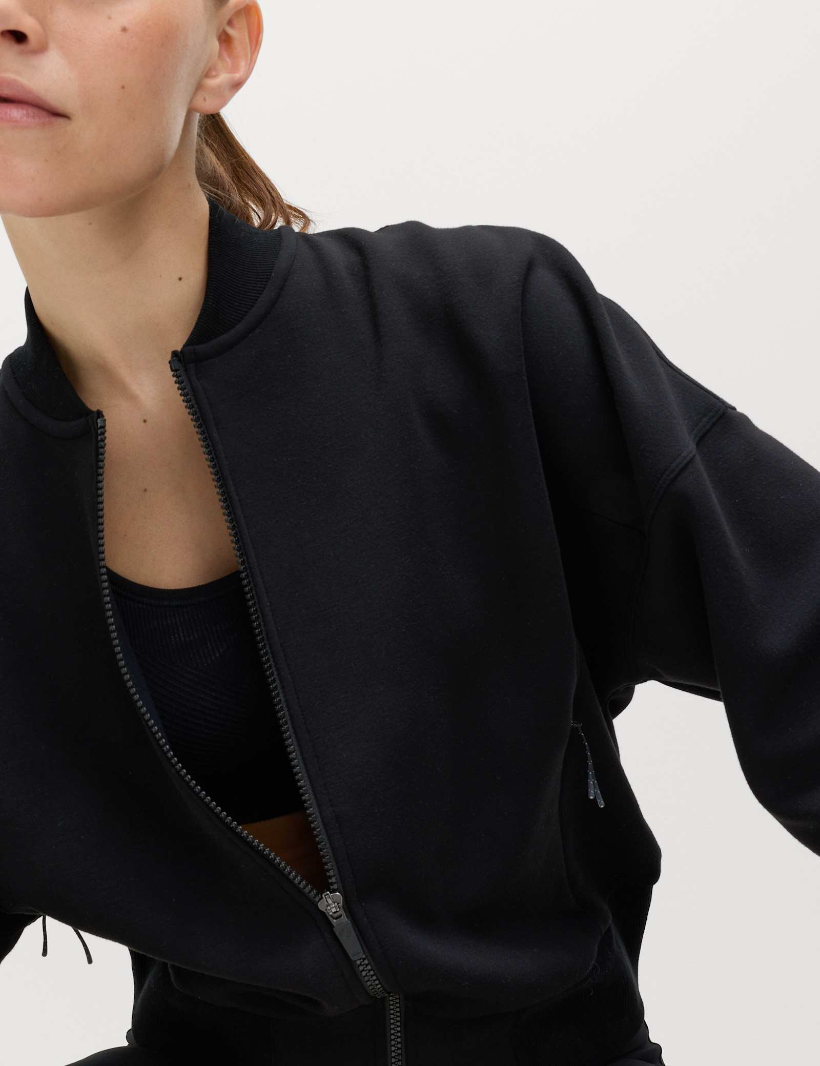 Zip Up Relaxed Bomber Jacket - image 4