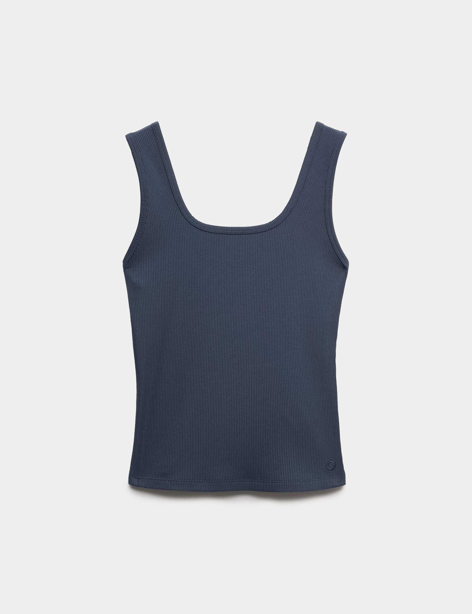 Modal Rich Rib Square Neck Fitted Vest - image 1