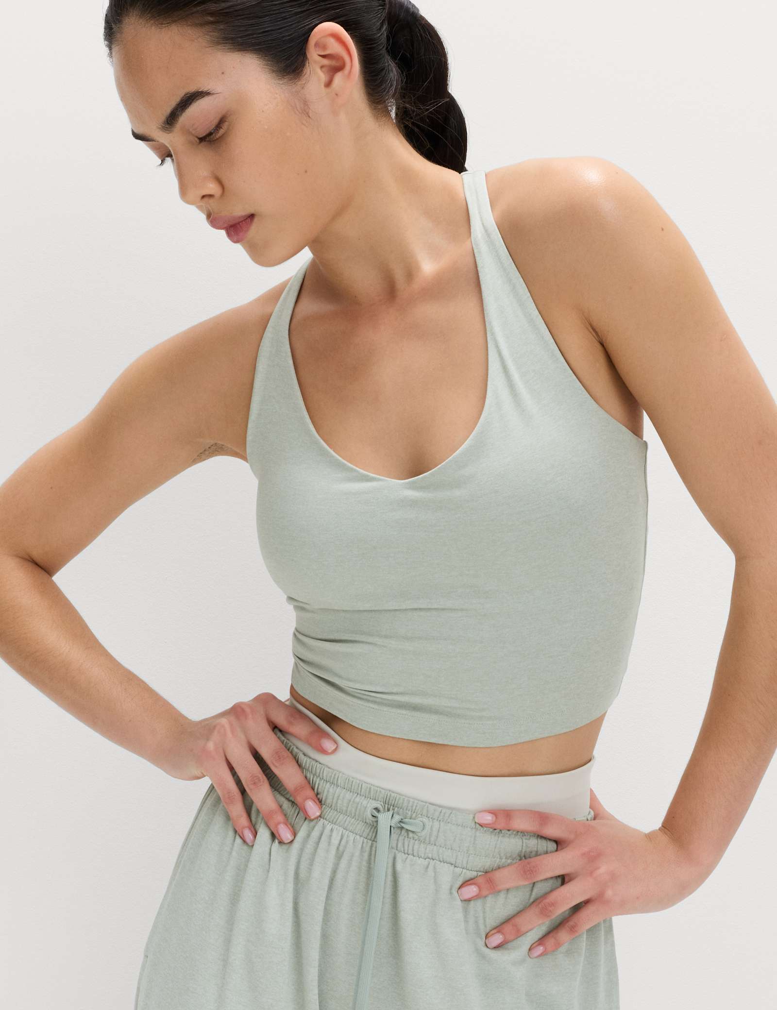 Supersoft Scoop Neck Fitted Crop Vest Top - image 4