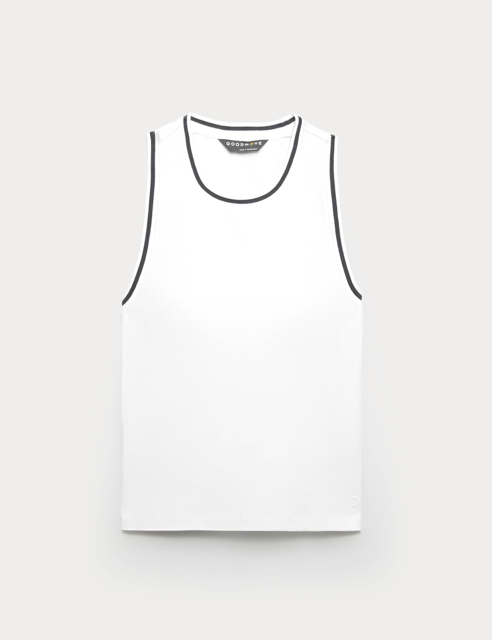 Modal Rich Rib Fitted Bra Vest Top - image 1