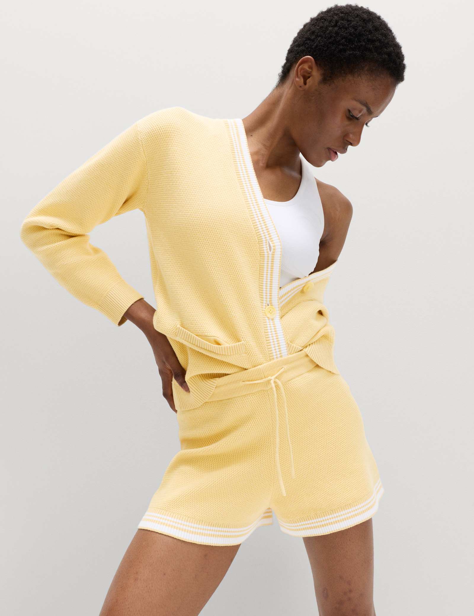 Knitted Relaxed Fit High Waisted Shorts - image 4