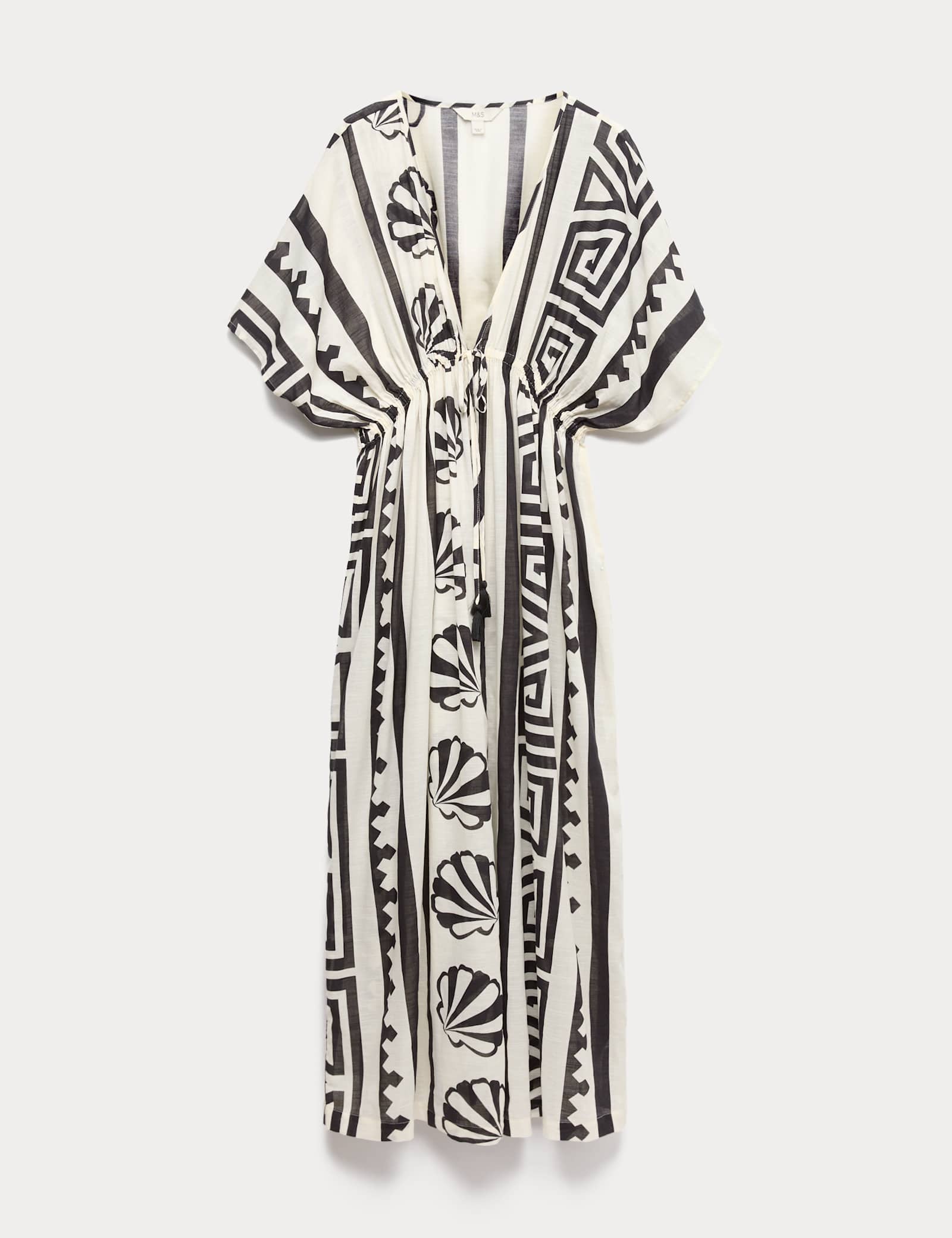 Pure Cotton Shell Print Maxi Kaftan - image 1