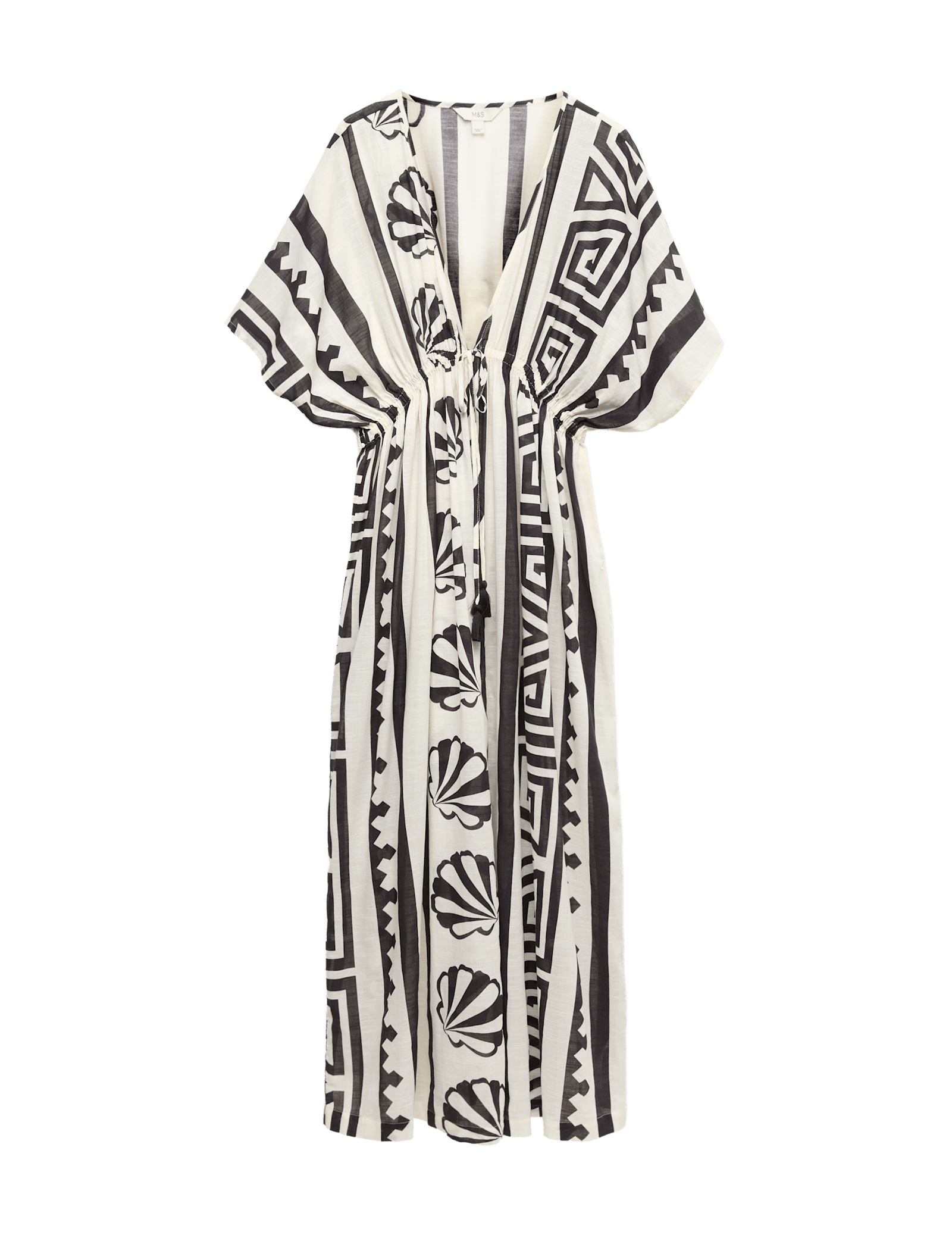 Pure Cotton Shell Print Maxi Kaftan - image 3