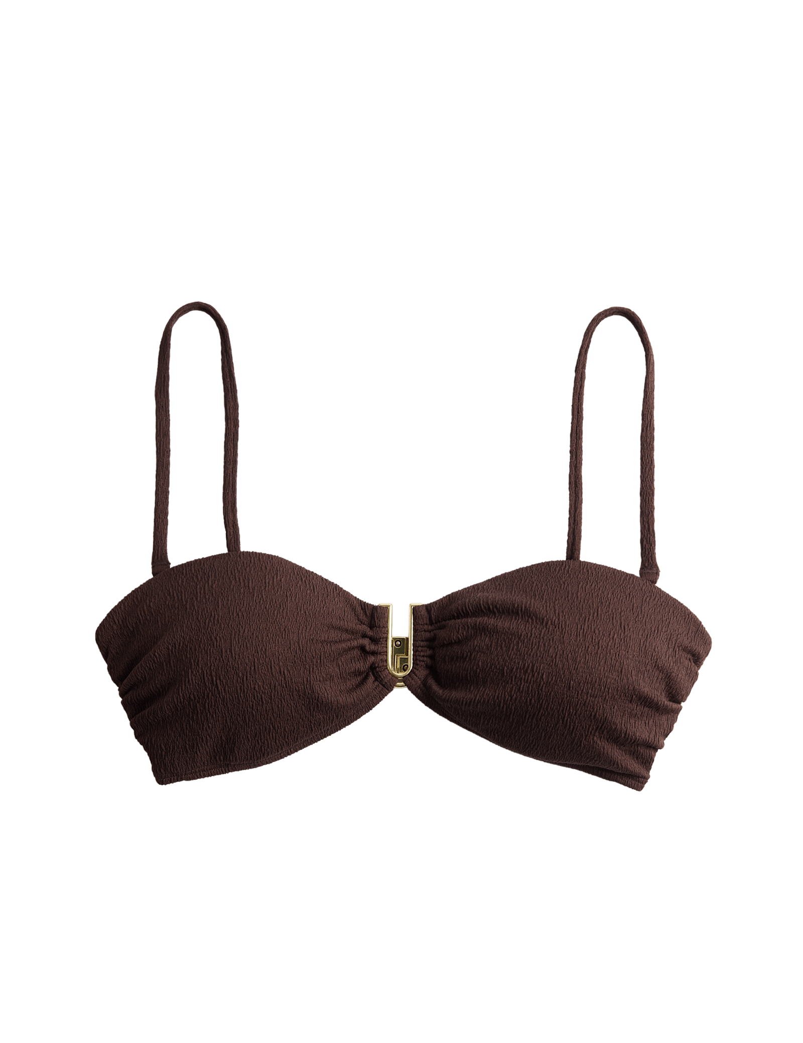 U-Notch Textured Bandeau Bikini Top - image 3