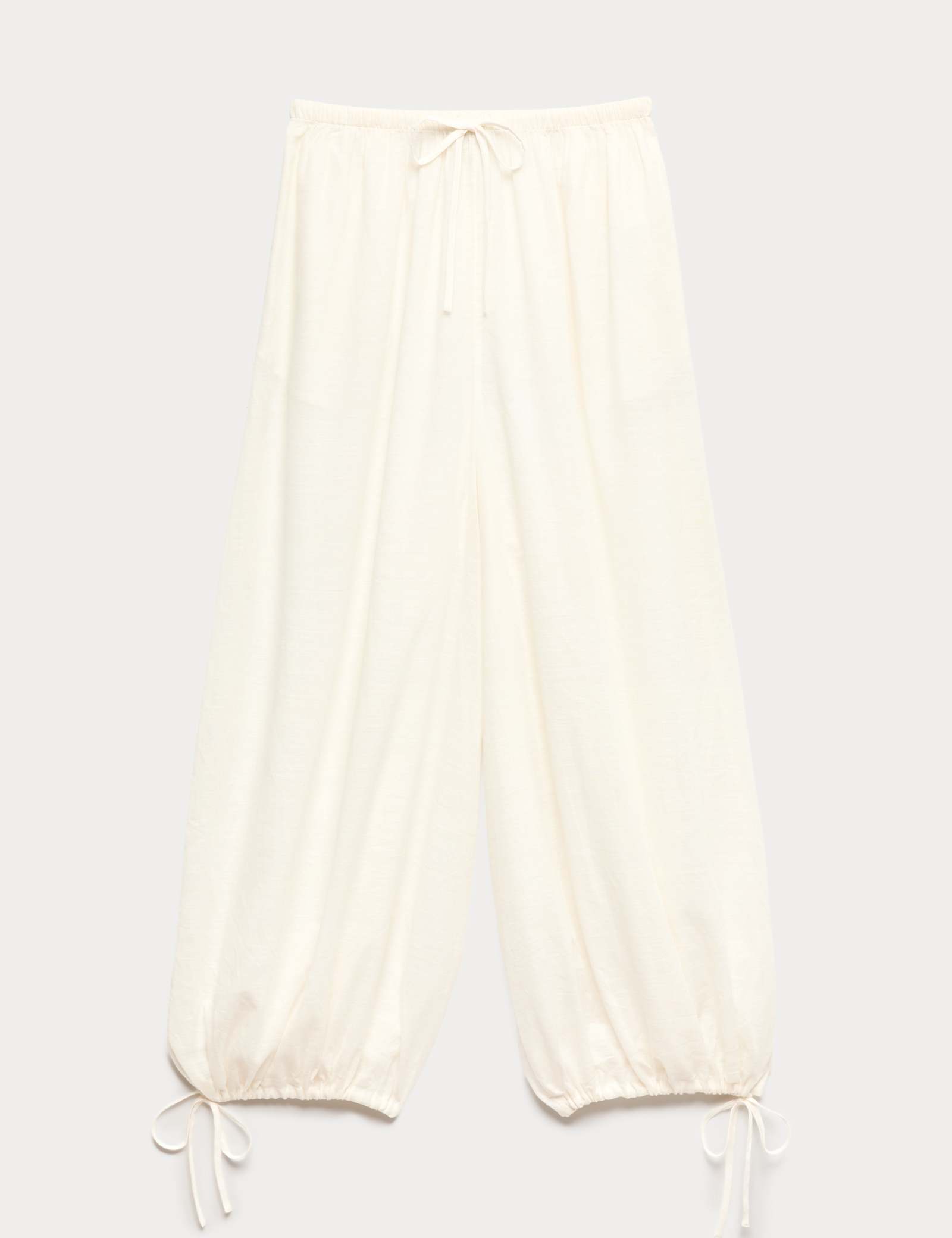 Pure Cotton Bubble Hem Beach Trousers - image 1