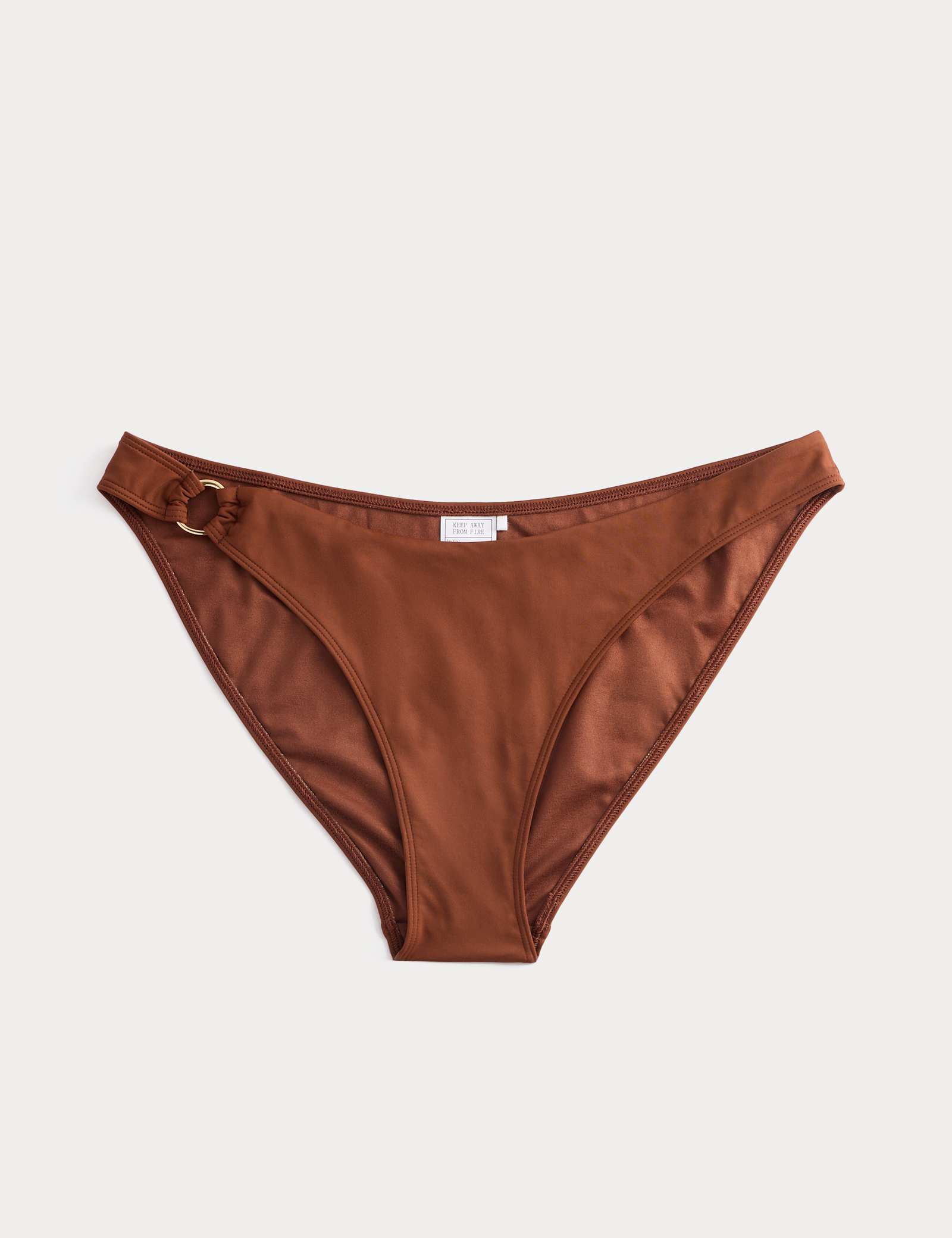 Trim Detail High Leg Bikini Bottoms