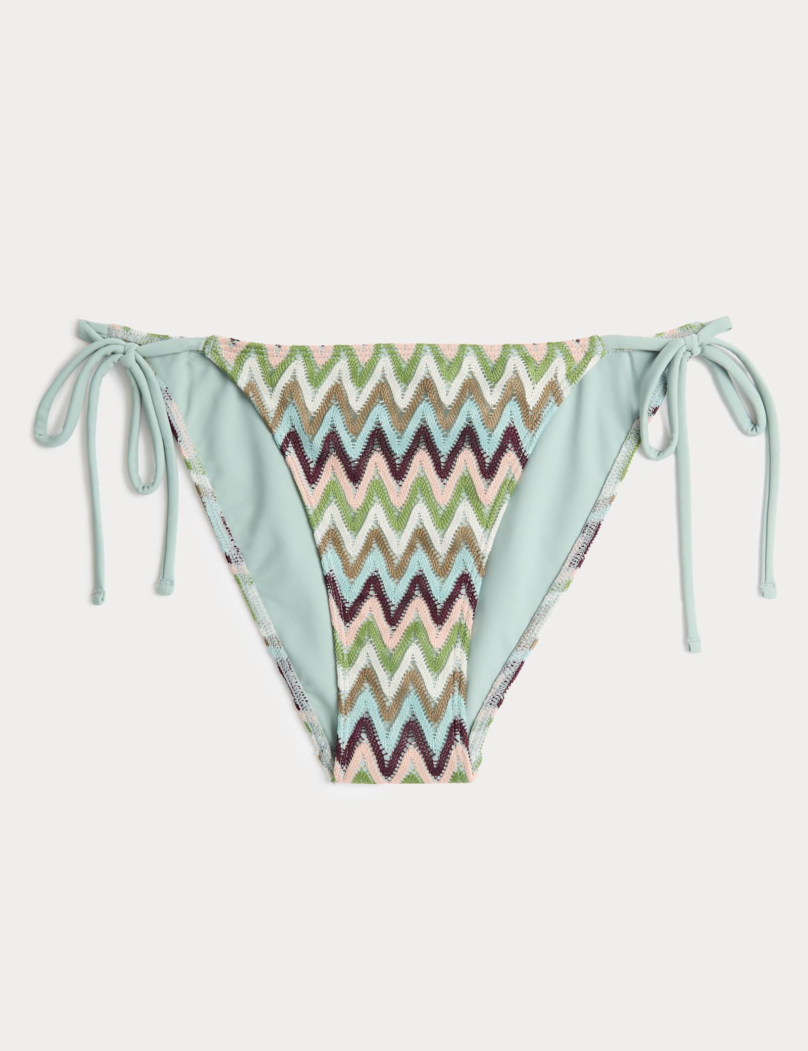 Textured Tie Side Bikini Bottoms - image 1