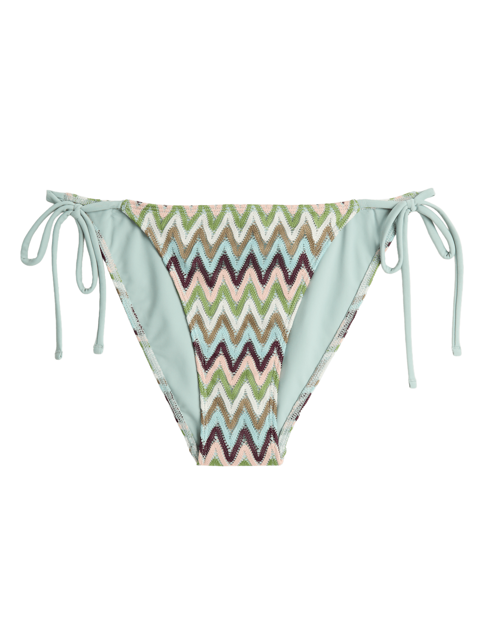 Textured Tie Side Bikini Bottoms - image 3