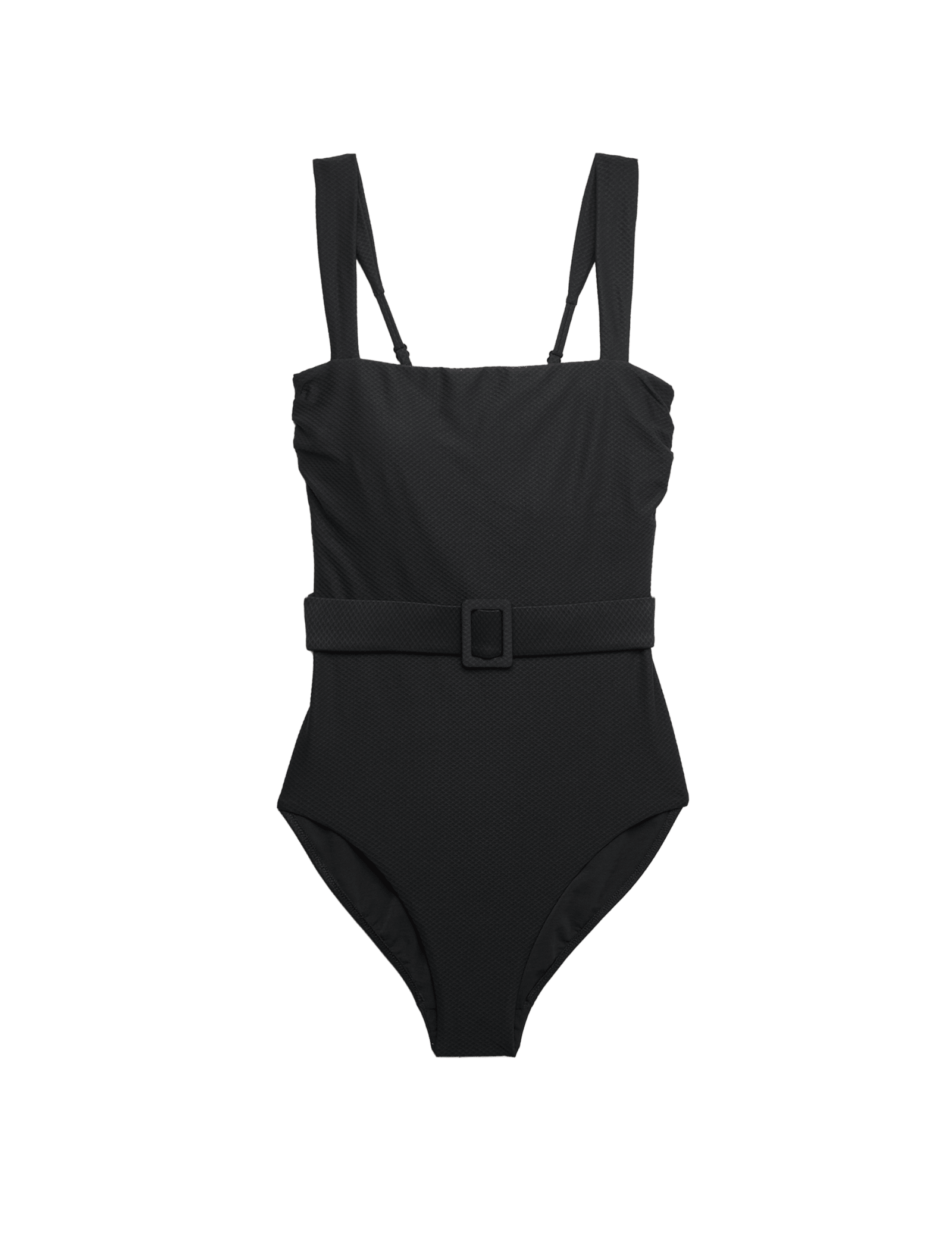 Tummy Control Honey Comb Textured Belted Swimsuit - image 5