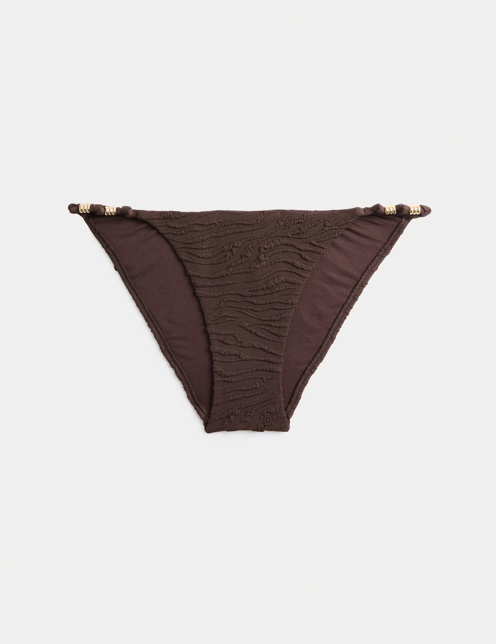 Textured Animal Print Side Detail High Leg Bikini Bottom - image 2